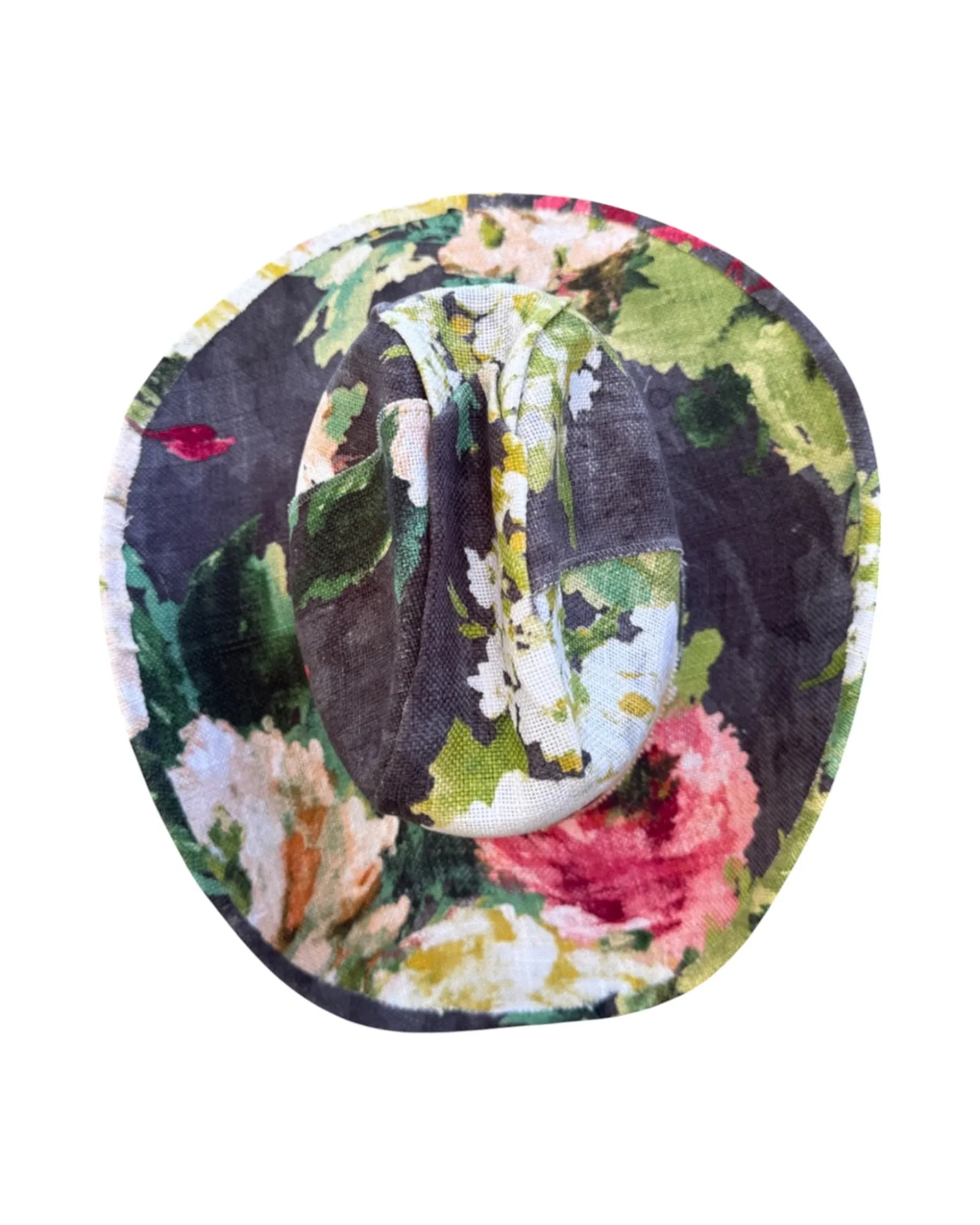 DOLOMITE BLOOM FABRIC COVERED COWBOY HAT sold by Lele Sadoughi product image thumbnail 4