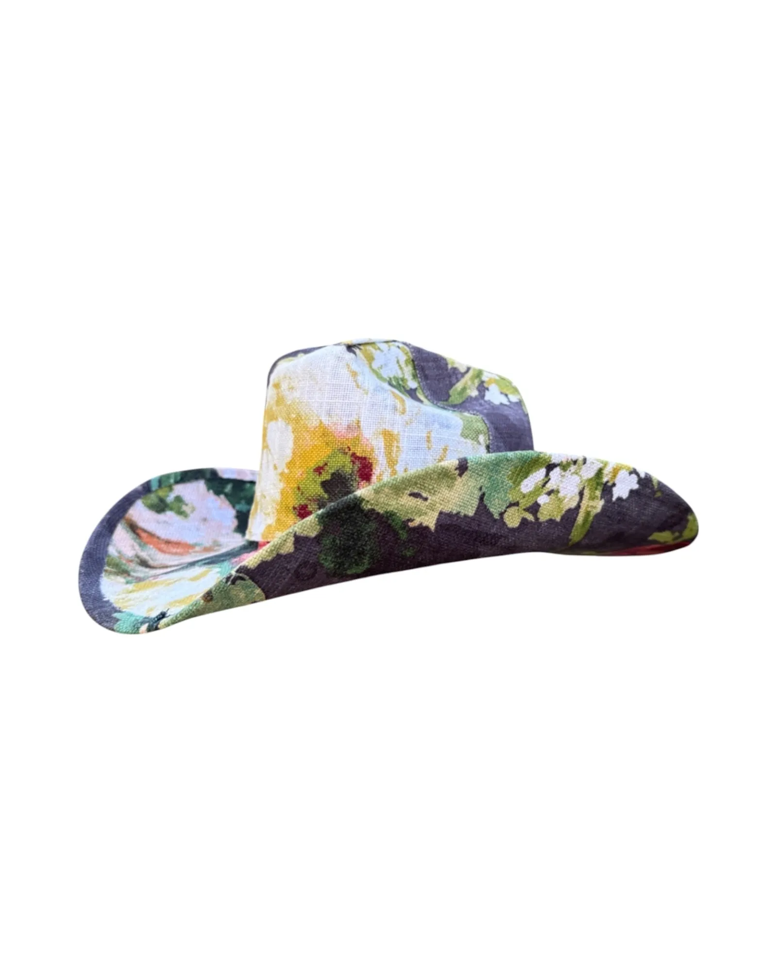 DOLOMITE BLOOM FABRIC COVERED COWBOY HAT sold by Lele Sadoughi product image thumbnail 3