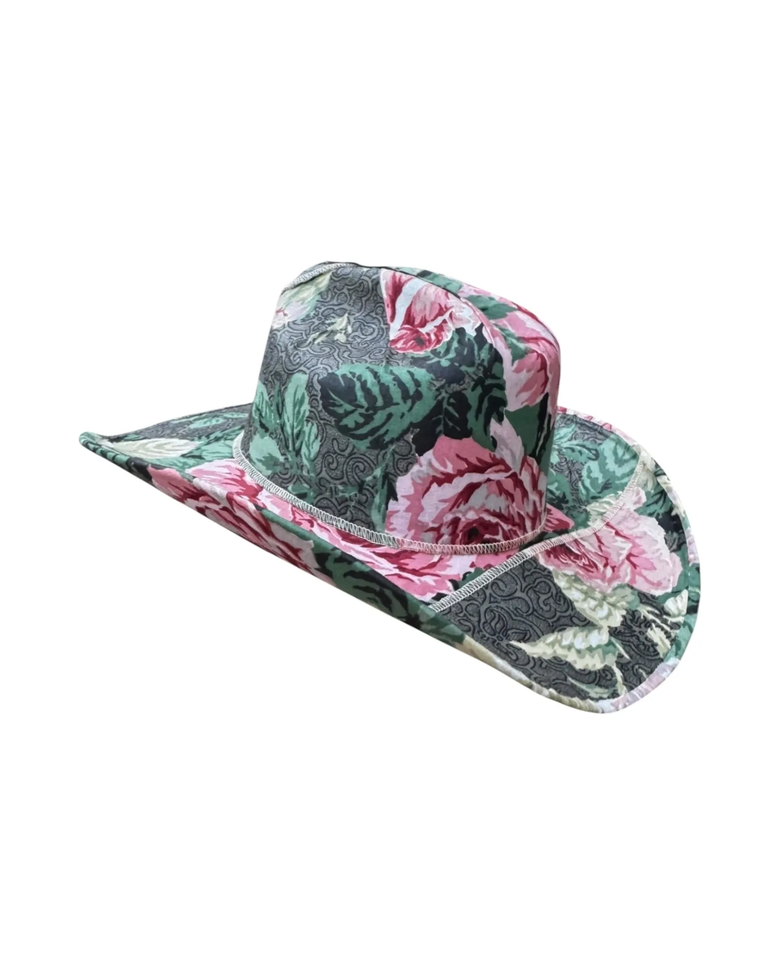 PARLOR ROSE FABRIC COVERED COWBOY HAT sold by Lele Sadoughi product image thumbnail 3