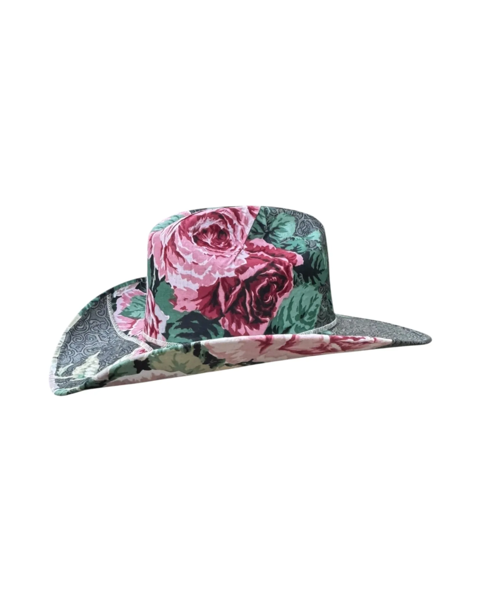 PARLOR ROSE FABRIC COVERED COWBOY HAT sold by Lele Sadoughi product image thumbnail 2