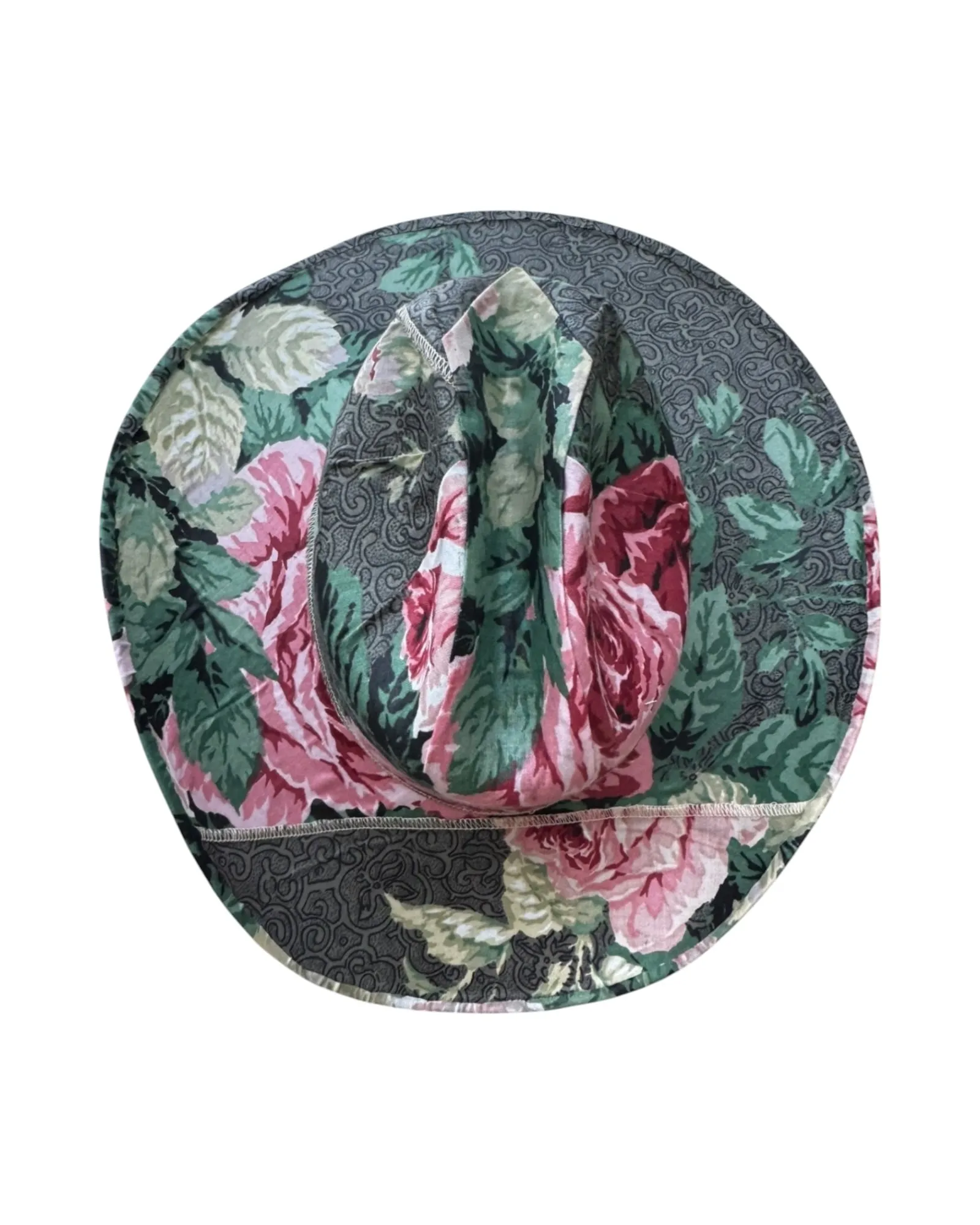 PARLOR ROSE FABRIC COVERED COWBOY HAT sold by Lele Sadoughi product image thumbnail 5