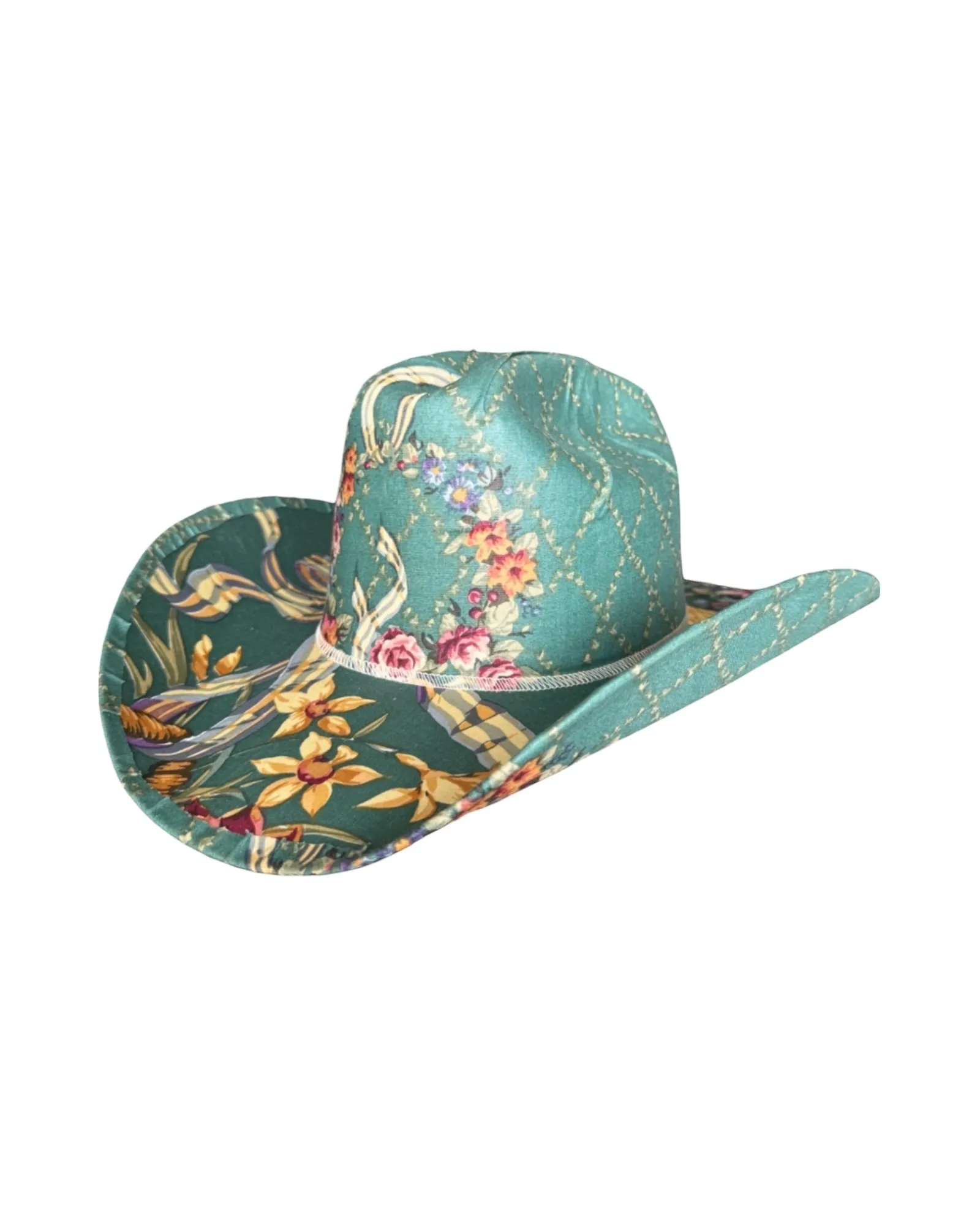 DOLCE RIVIERA FABRIC COVERED COWBOY HAT sold by Lele Sadoughi product image thumbnail 3