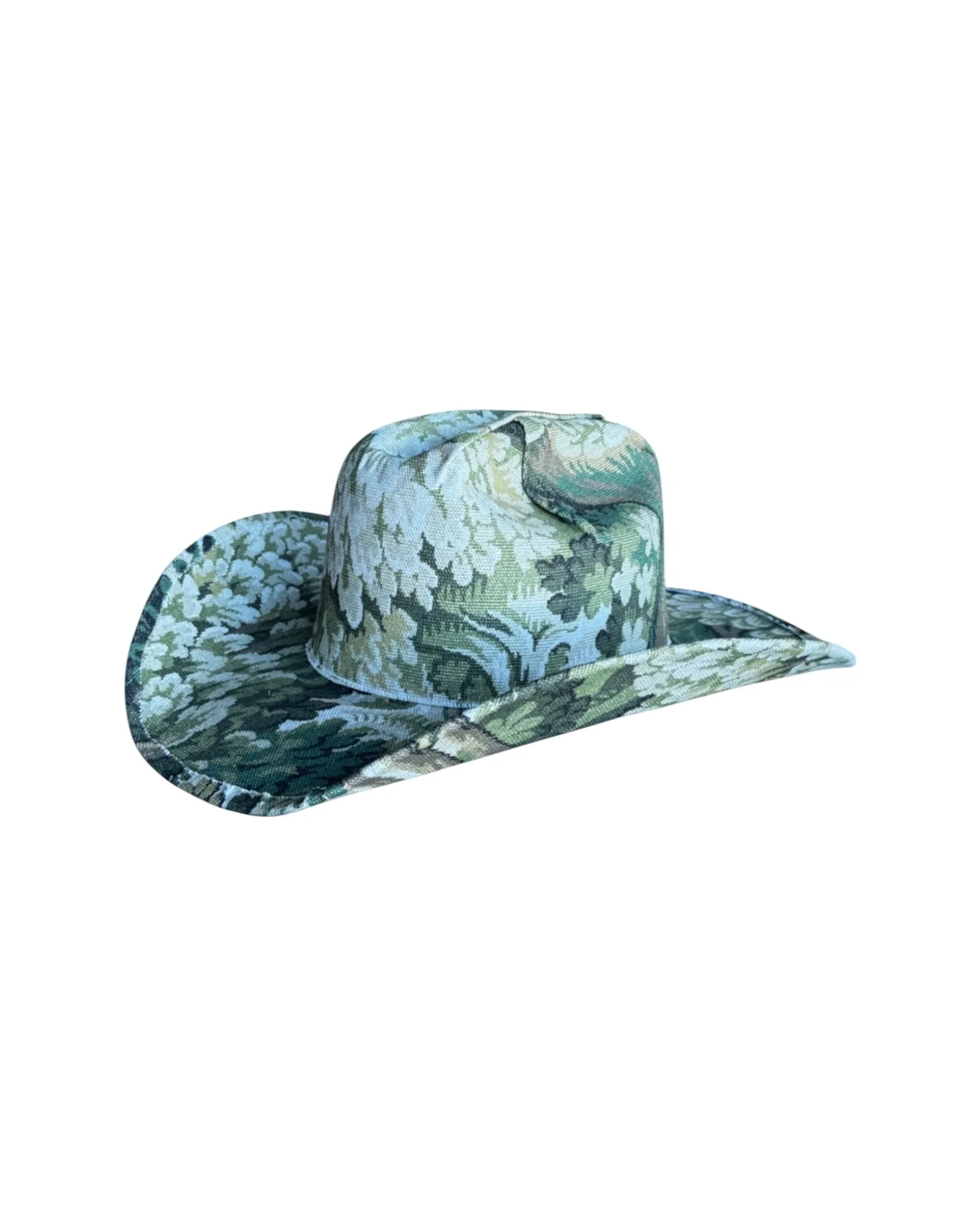 VERDANT FABRIC COVERED COWBOY HAT sold by Lele Sadoughi product image thumbnail 4