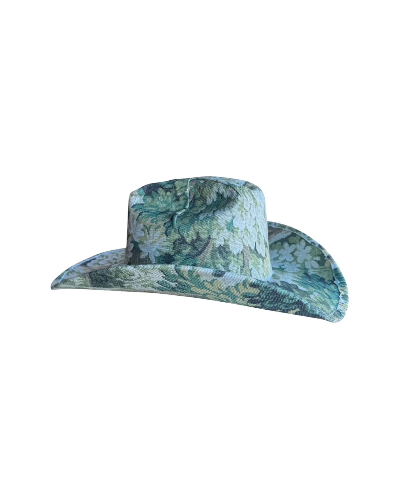 VERDANT FABRIC COVERED COWBOY HAT sold by Lele Sadoughi product image thumbnail 3
