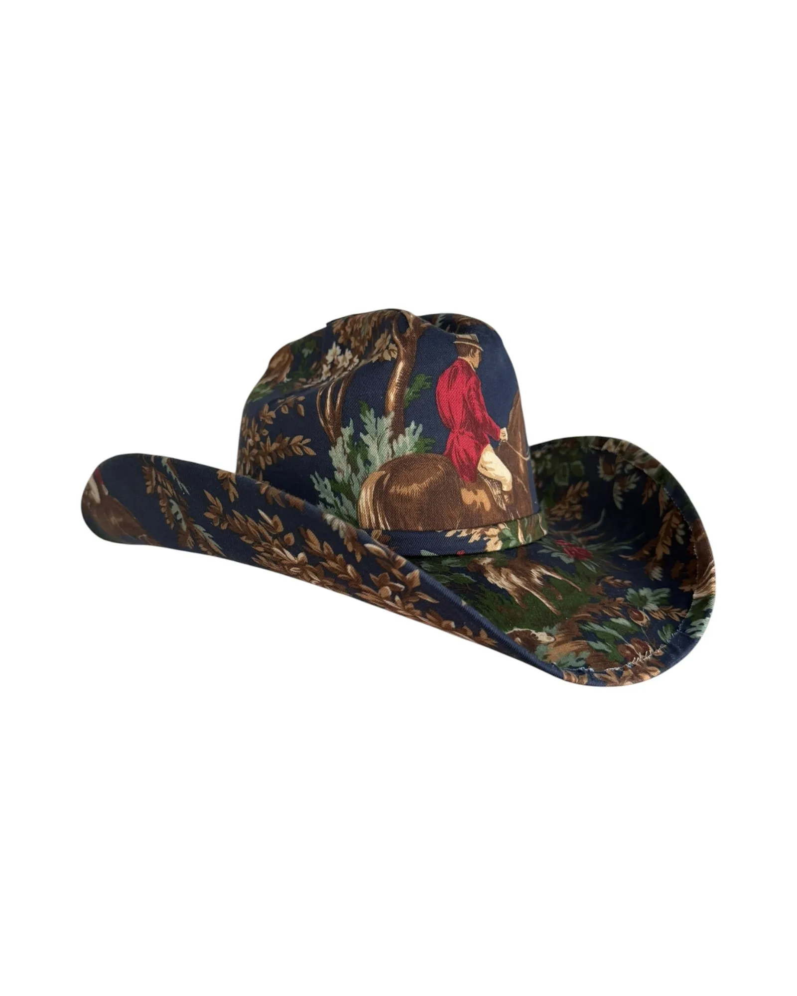 THE MIDNIGHT CHASE FABRIC COVERED COWBOY HAT sold by Lele Sadoughi