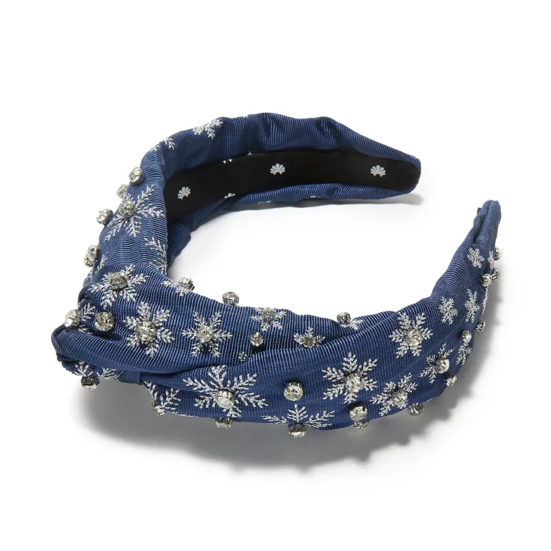 WINTER WONDERLAND MARLENE SNOWFALL EMBROIDERED HEADBAND made by Lele Sadoughi