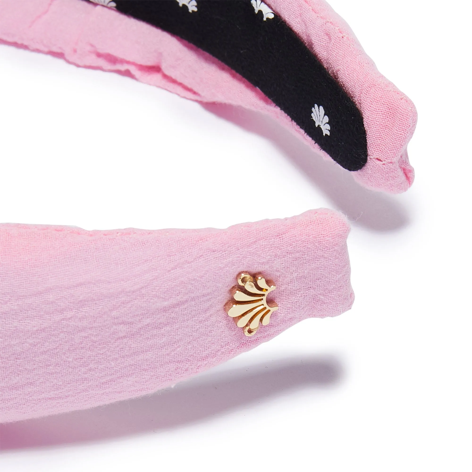 LAVENDER TAFFY LINEN KNOTTED HEADBAND sold by Lele Sadoughi product image thumbnail 3