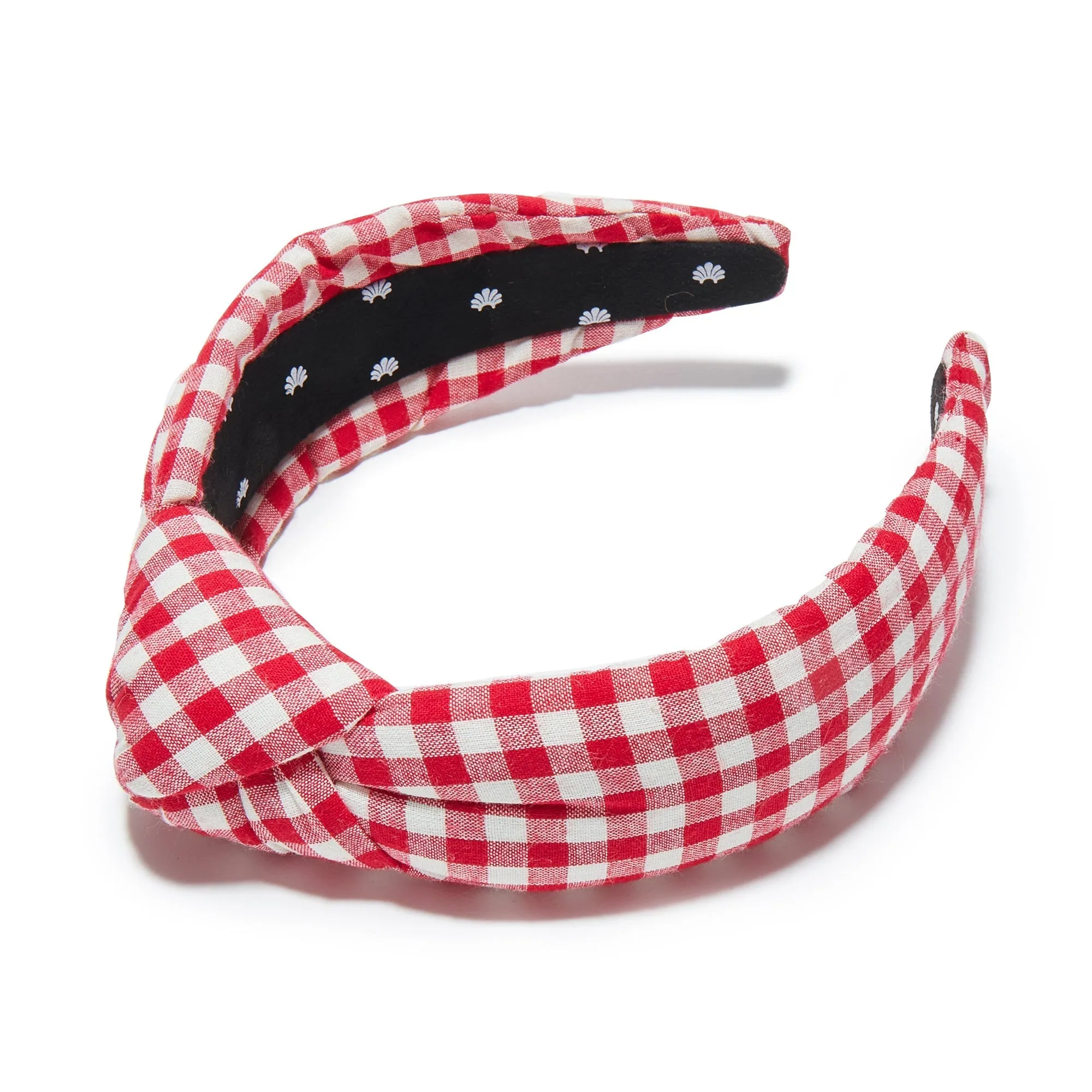 LADYBUG RED GINGHAM KNOTTED HEADBAND sold by Lele Sadoughi