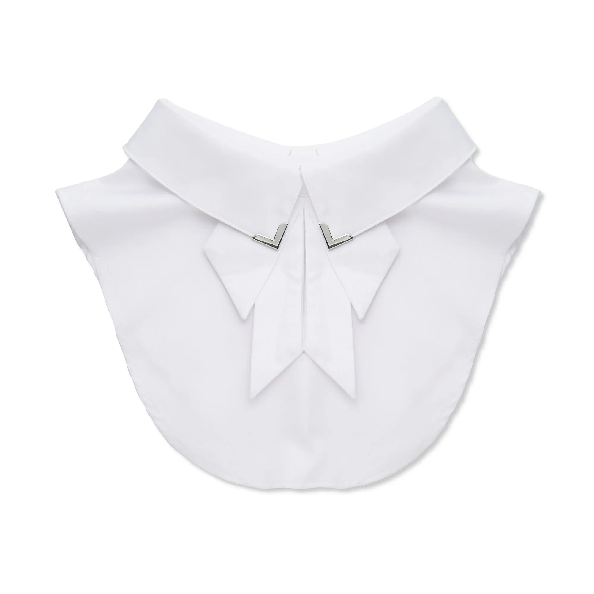 WHITE SILVER VICTORIA BOWTIE COLLAR sold by Lele Sadoughi