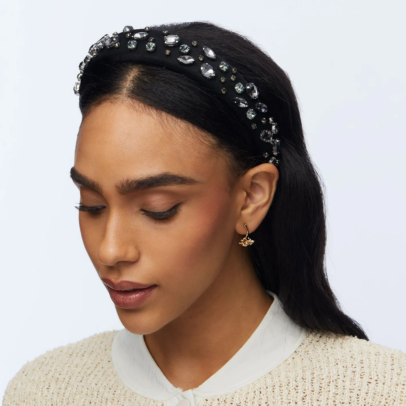 GOLD RUFFLED LILY STUD EARRINGS sold by Lele Sadoughi product image thumbnail 3