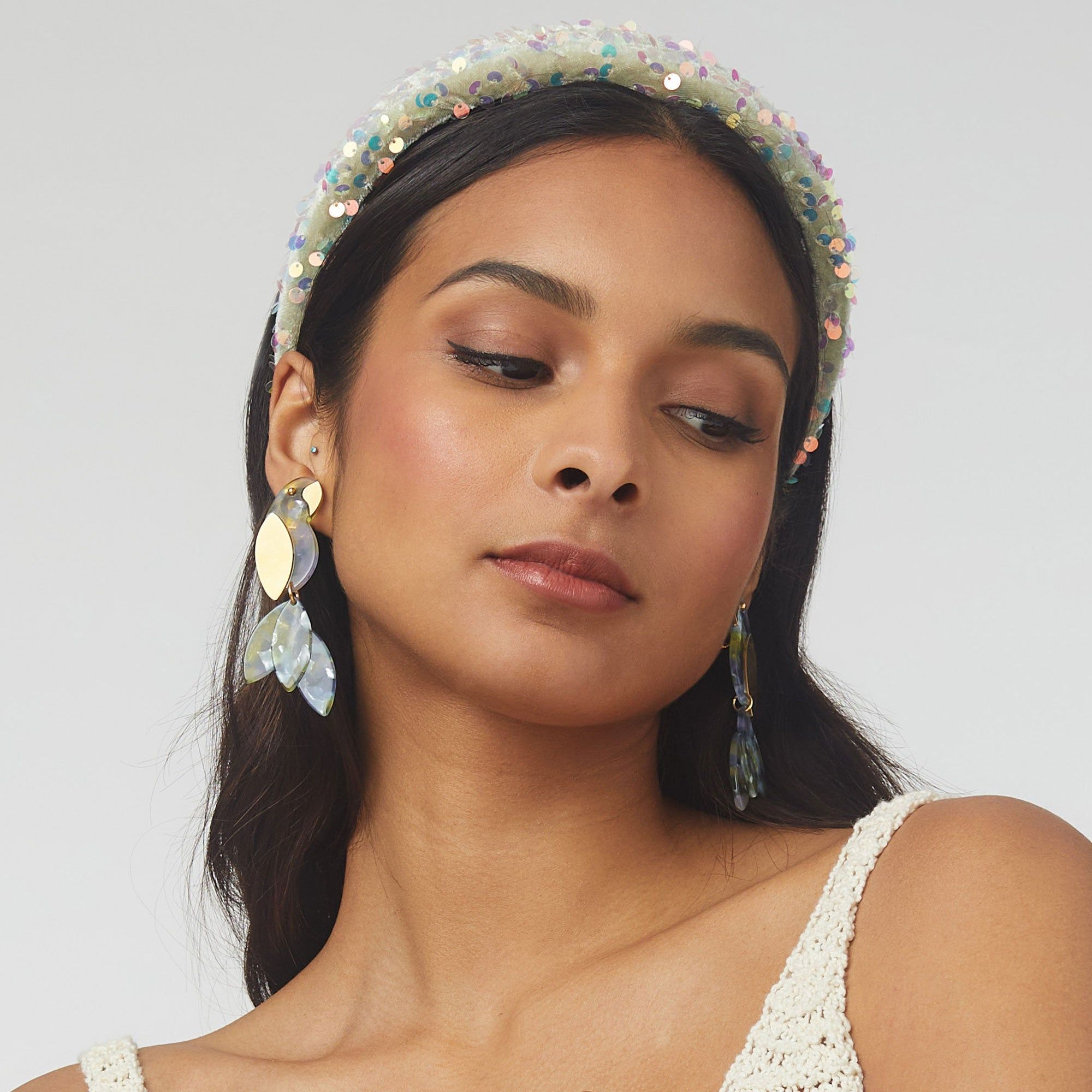 PALE SUNSHINE ACETATE PARROT EARRINGS sold by Lele Sadoughi product image thumbnail 2