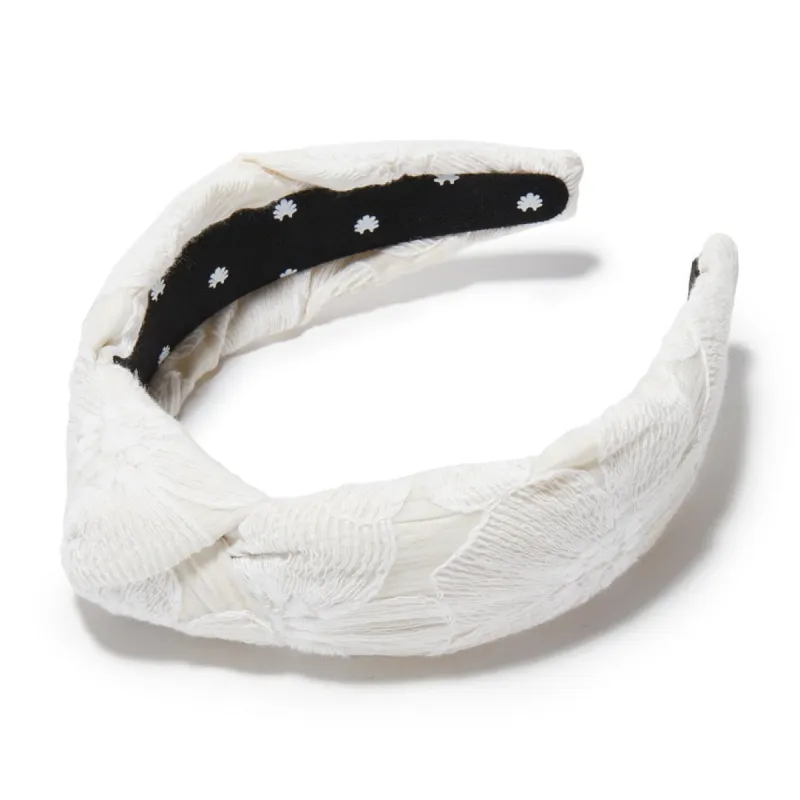 IVORY LACE KNOTTED HEADBAND sold by Lele Sadoughi