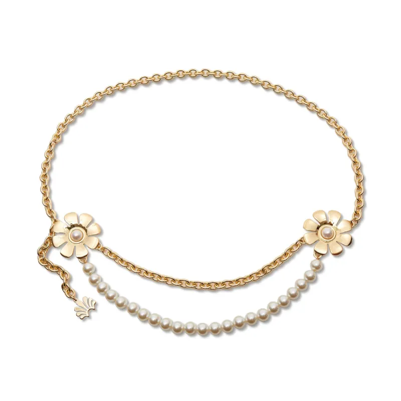 PEARL DAISY CHAIN BELT sold by Lele Sadoughi