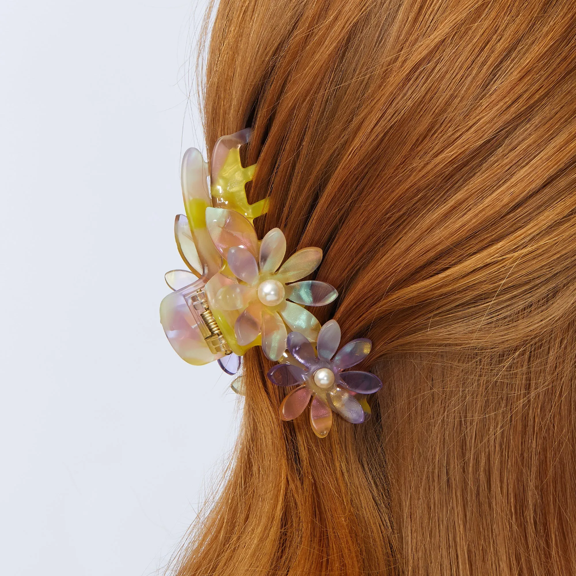 HOLOGRAPHIC RAINBOW PETUNIA CLAW CLIP sold by Lele Sadoughi product image thumbnail 2
