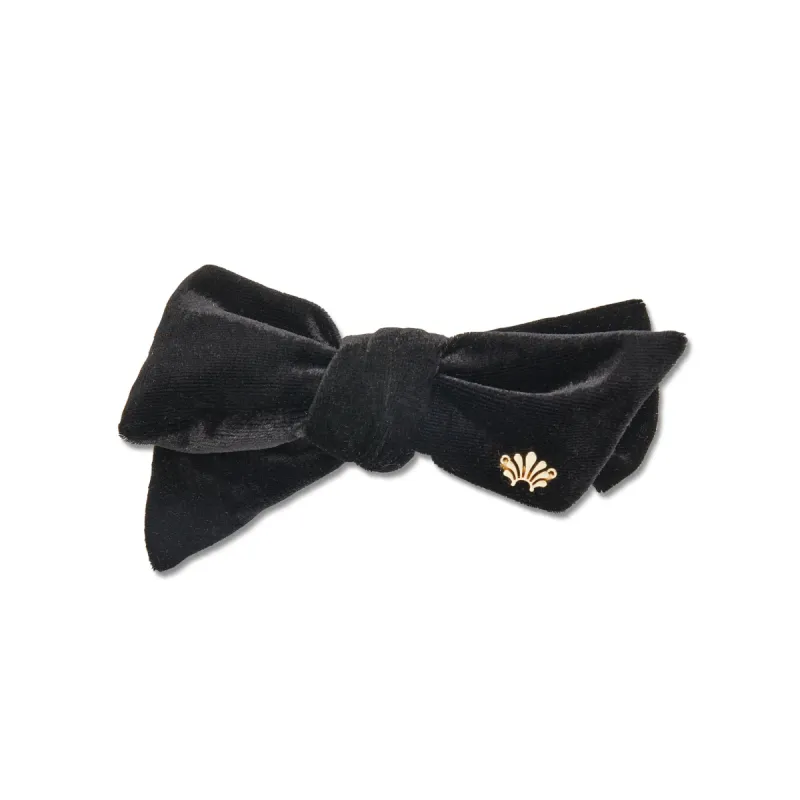 JET VELVET RIBBON BOW-TIE BARRETTE sold by Lele Sadoughi