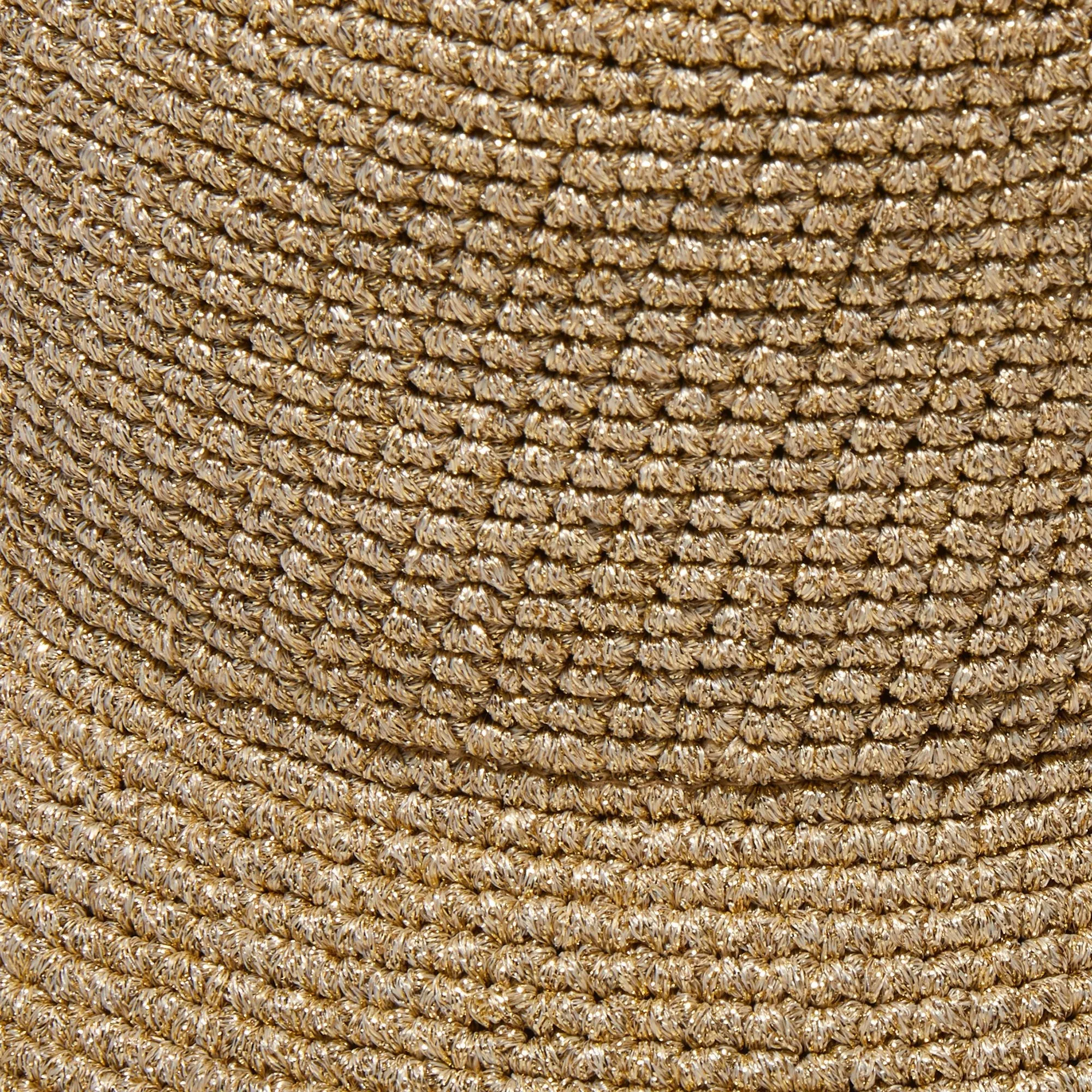 GOLD METALLIC YARN CROCHET BUCKET HAT sold by Lele Sadoughi product image thumbnail 3