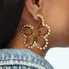 PEARL DAISY HOOP EARRINGS sold by Lele Sadoughi