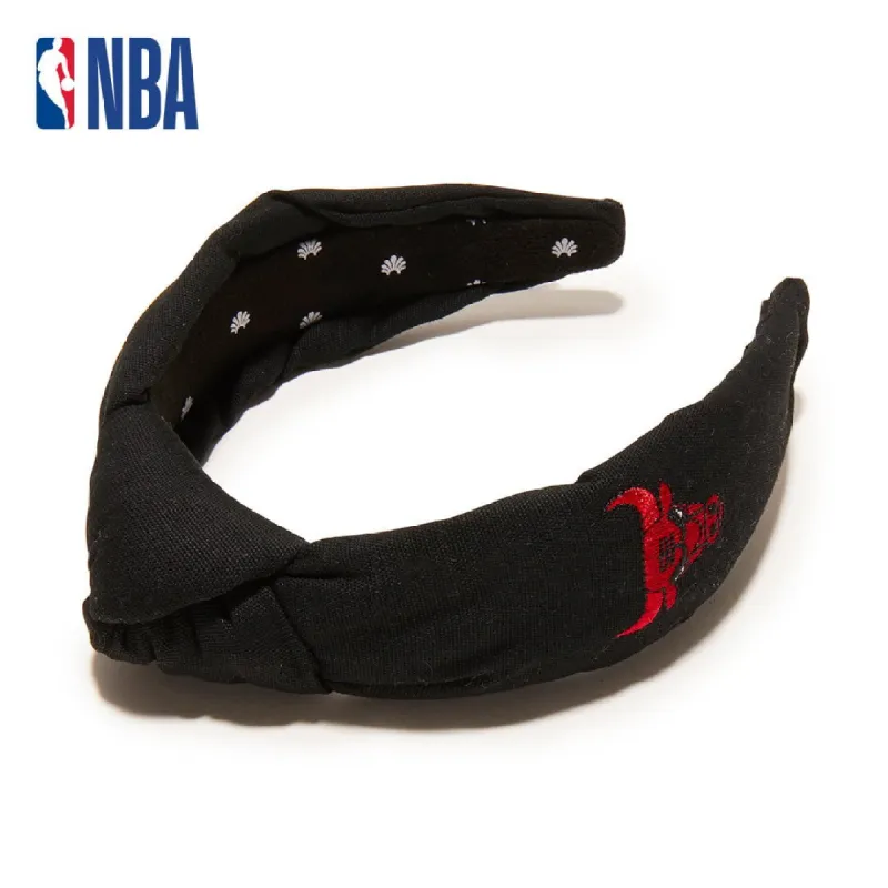 CHICAGO BULLS LELE SADOUGHI / NBA JET EMBROIDERED KNOTTED HEADBAND sold by Lele Sadoughi