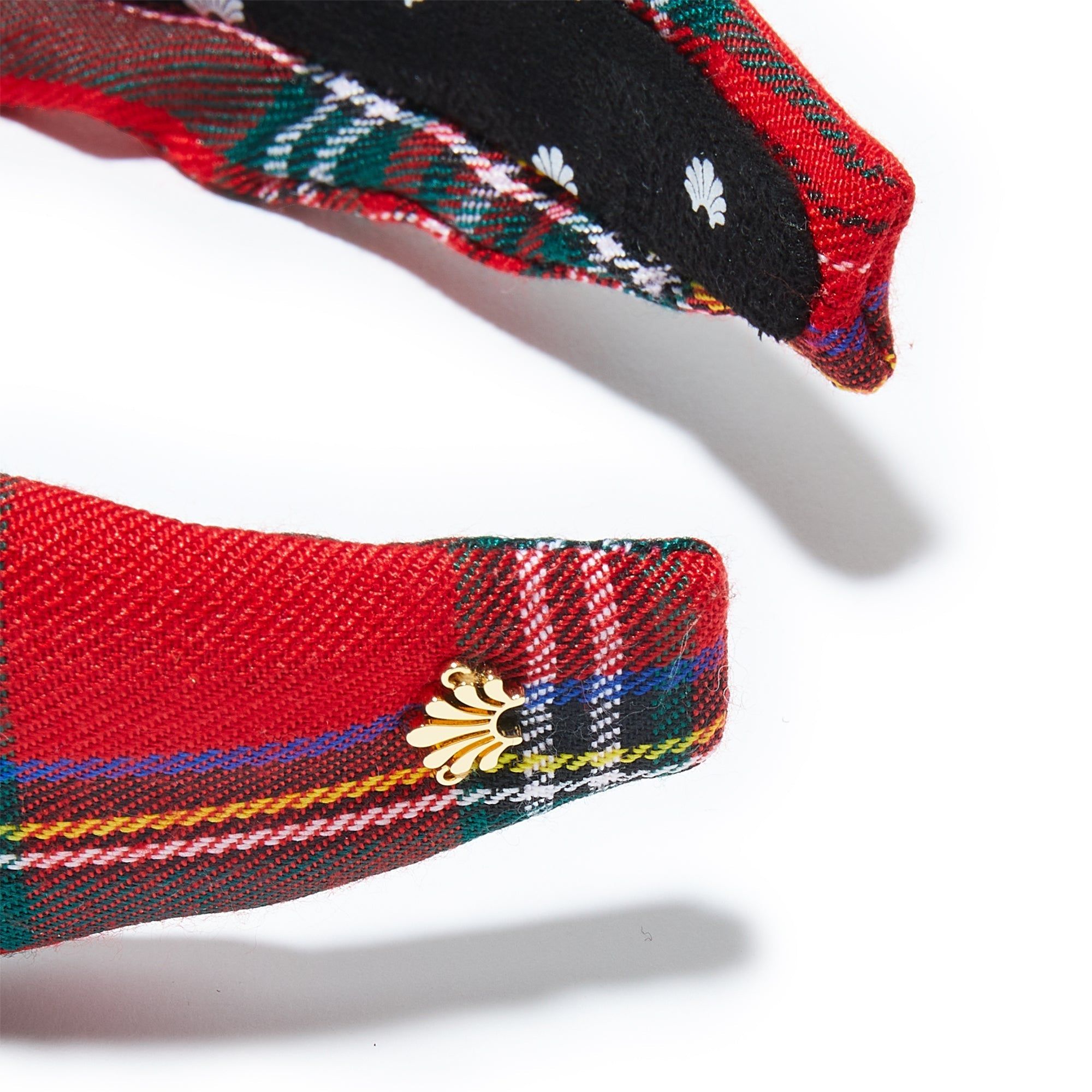 CRIMSON PLAID KNOTTED HEADBAND sold by Lele Sadoughi product image thumbnail 4