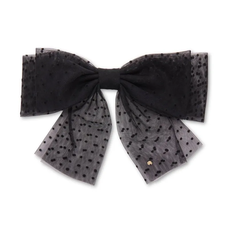 JET SWISS DOT SHEER BOW BARRETTE sold by Lele Sadoughi