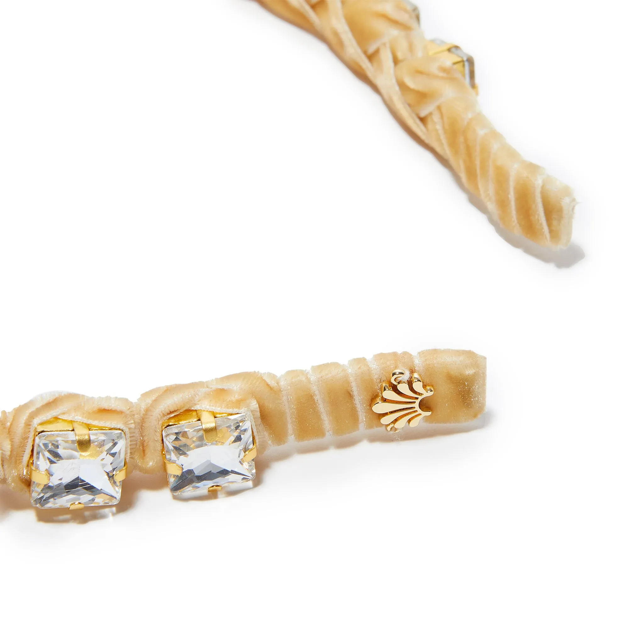 GOLD SQUARE CRYSTAL STRAND HEADBAND sold by Lele Sadoughi product image thumbnail 3