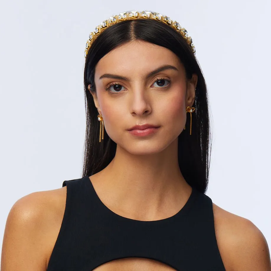 GOLD SQUARE CRYSTAL STRAND HEADBAND sold by Lele Sadoughi product image thumbnail 2