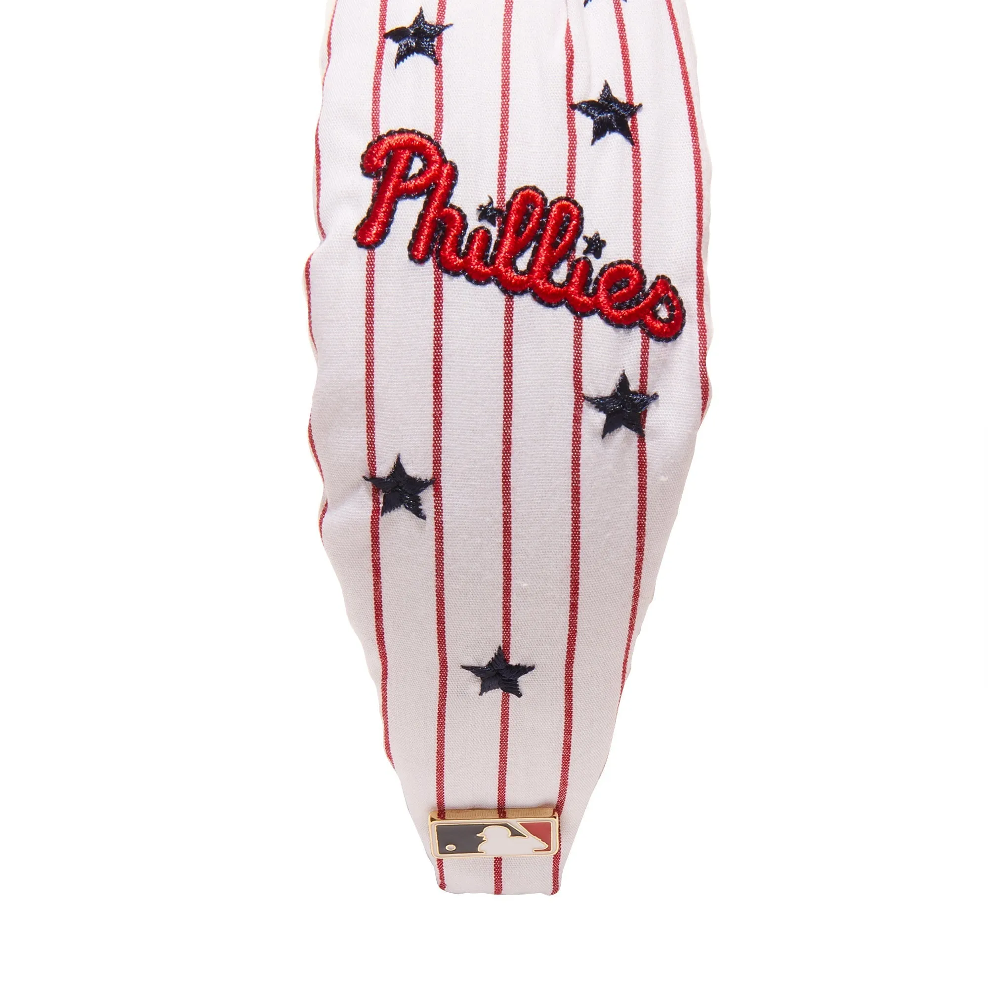 PHILADELPHIA PHILLIES LELE SADOUGHI / MLB RED STRIPE EMBROIDERED KNOTTED HEADBAND sold by Lele Sadoughi product image thumbnail 3