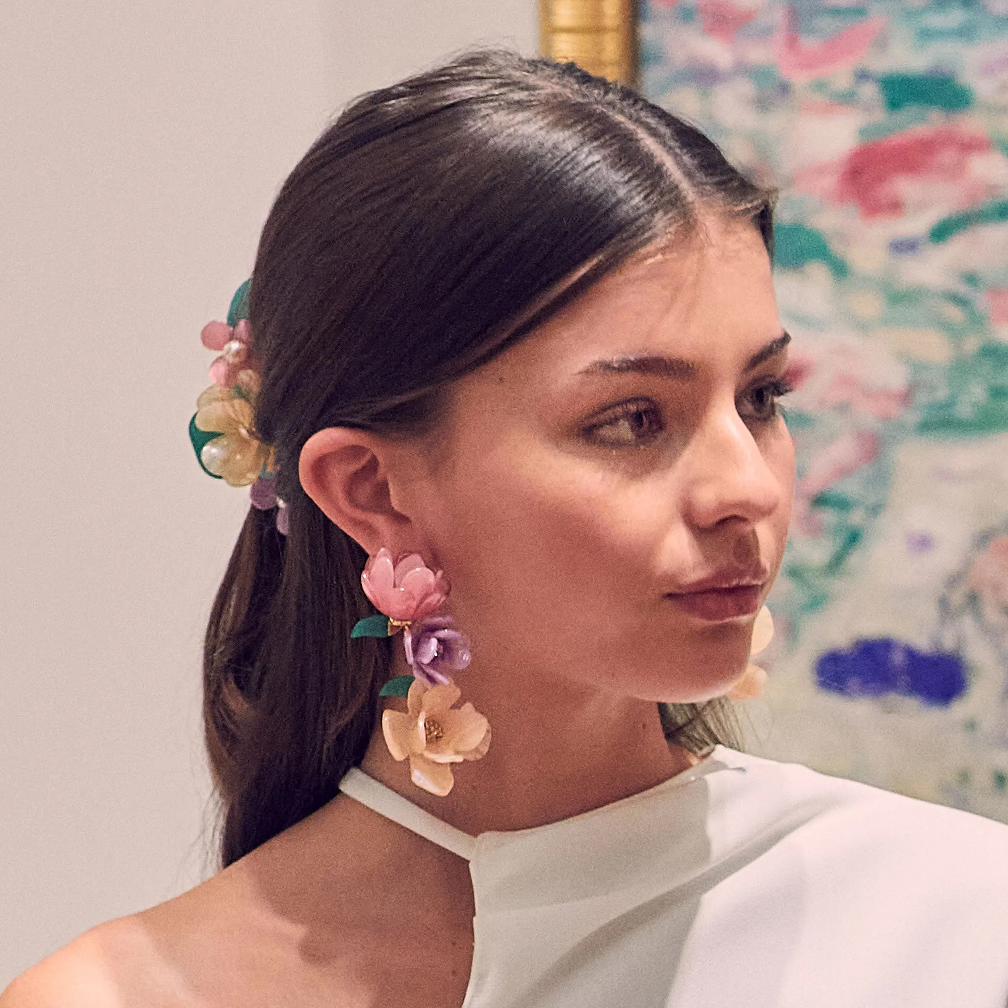 KLIMT PALETTE THE MET X LELE KLIMT BOUQUET EARRINGS sold by Lele Sadoughi product image thumbnail 2