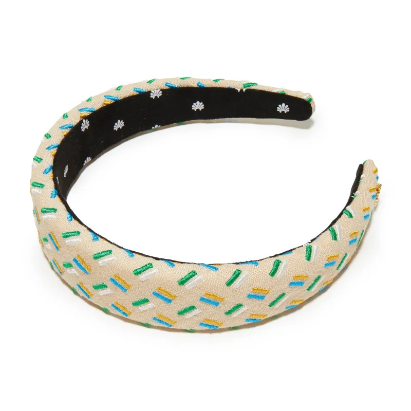 SAND FLECK ALICE RAFFIA HEADBAND sold by Lele Sadoughi