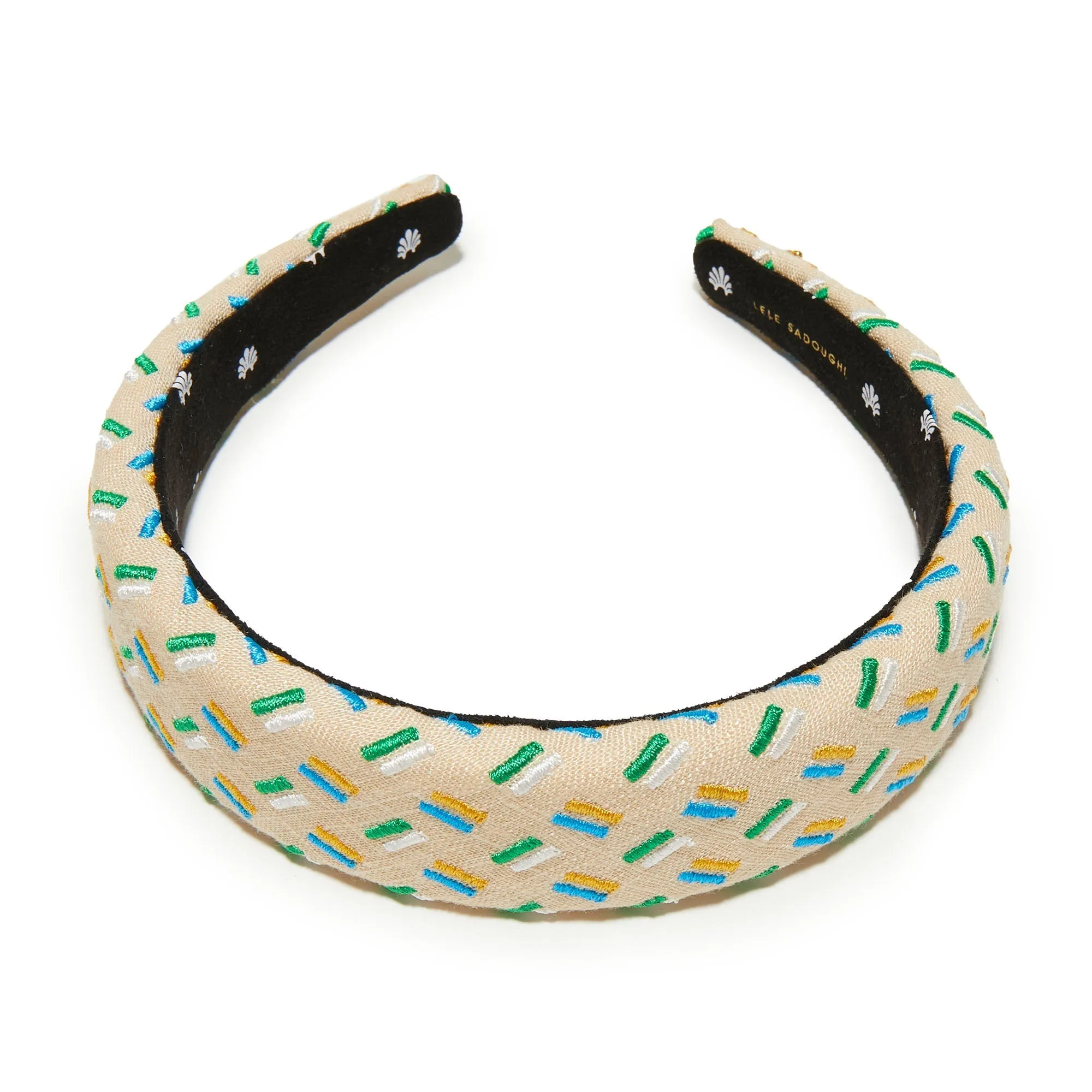 SAND FLECK ALICE RAFFIA HEADBAND sold by Lele Sadoughi product image thumbnail 4