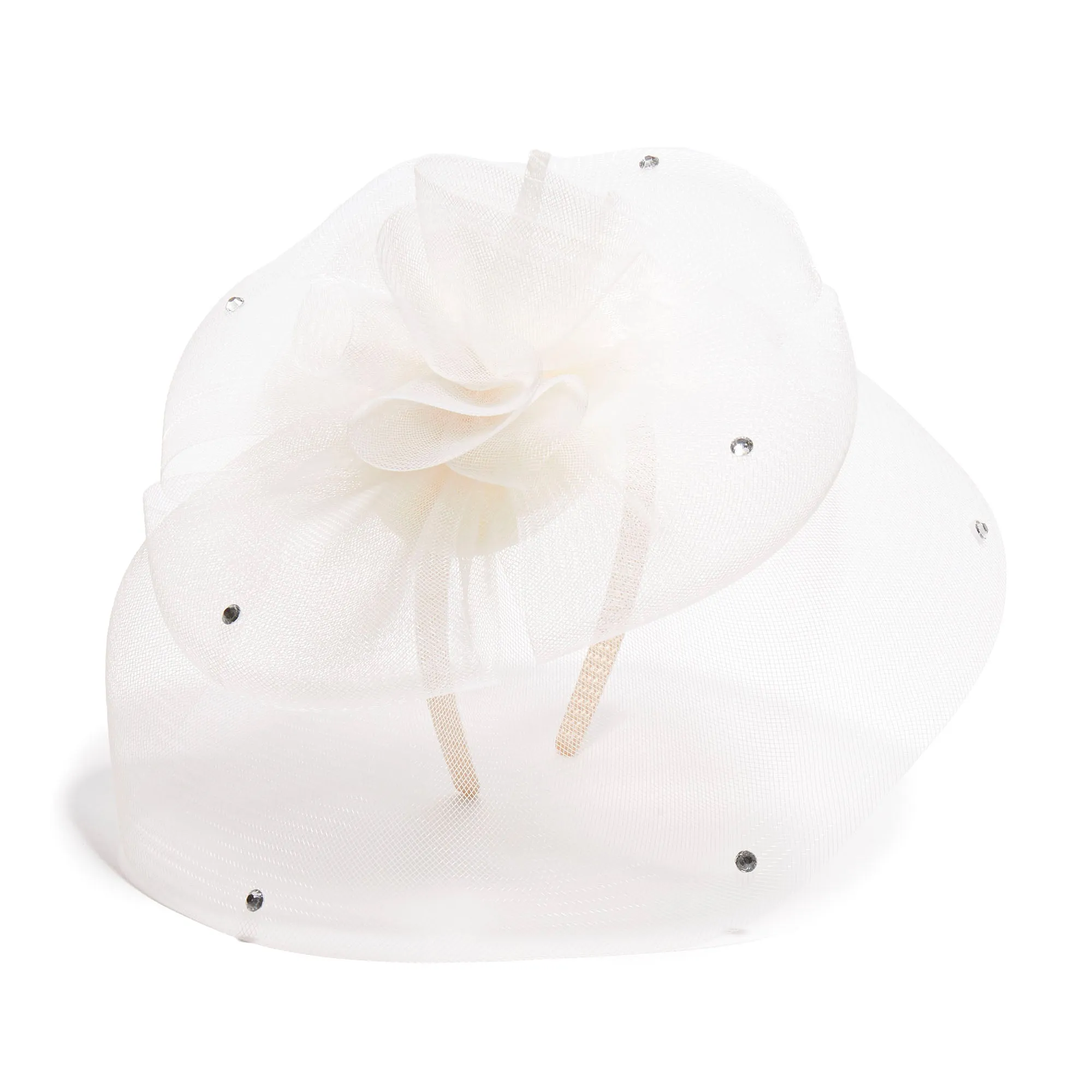 IVORY FLORAL VEIL FASCINATOR sold by Lele Sadoughi product image thumbnail 3