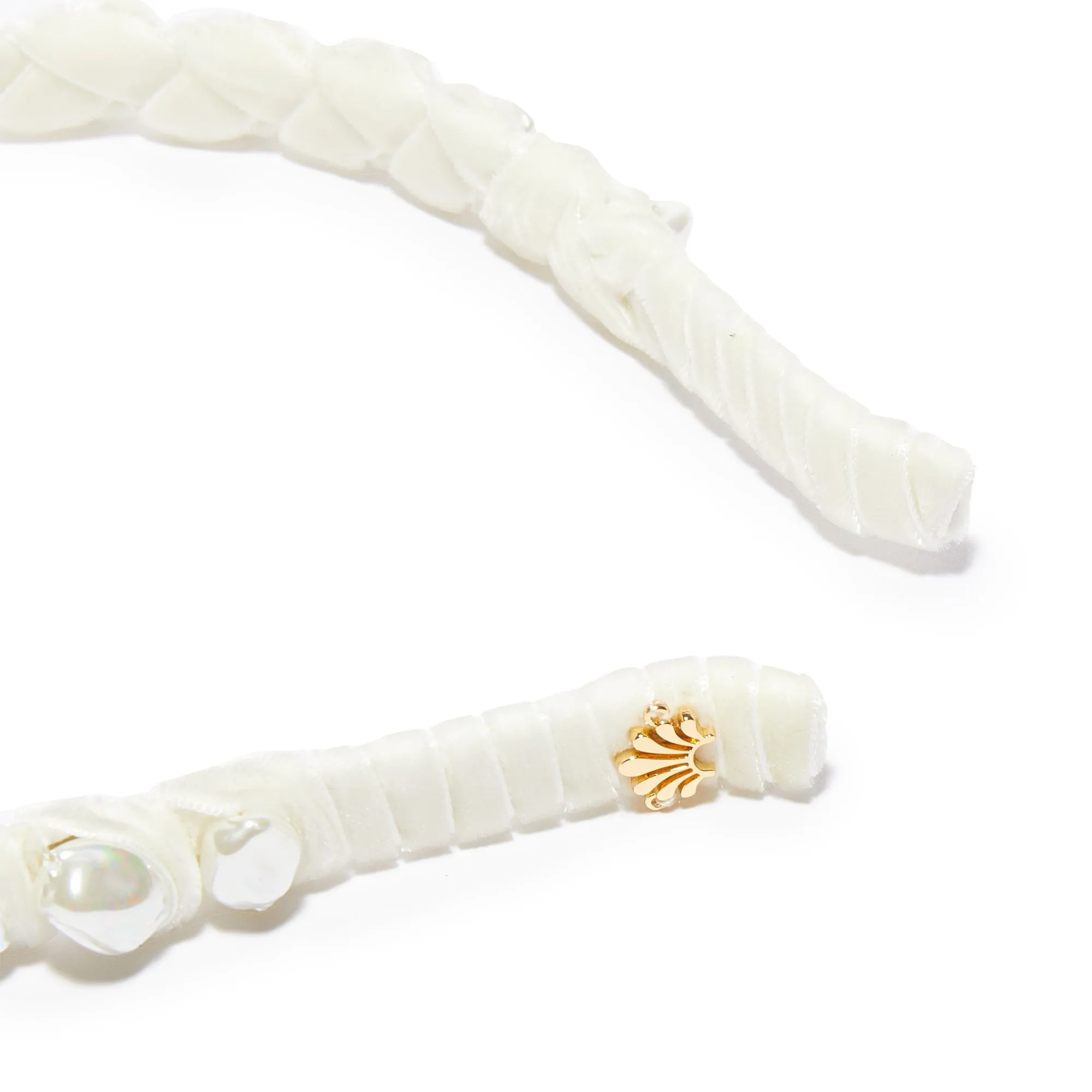 IVORY GRADUATED BAROQUE PEARL HEADBAND sold by Lele Sadoughi product image thumbnail 3