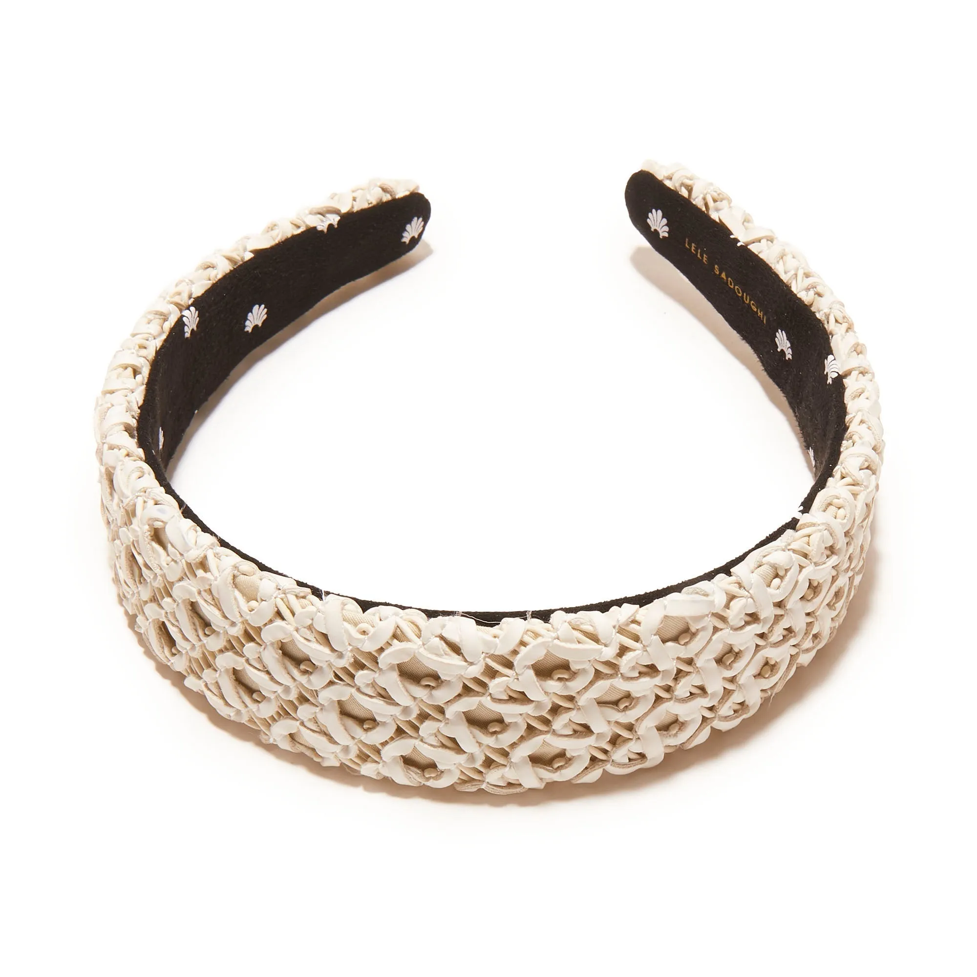 IVORY RAFFIA BESSETTE HEADBAND sold by Lele Sadoughi product image thumbnail 3