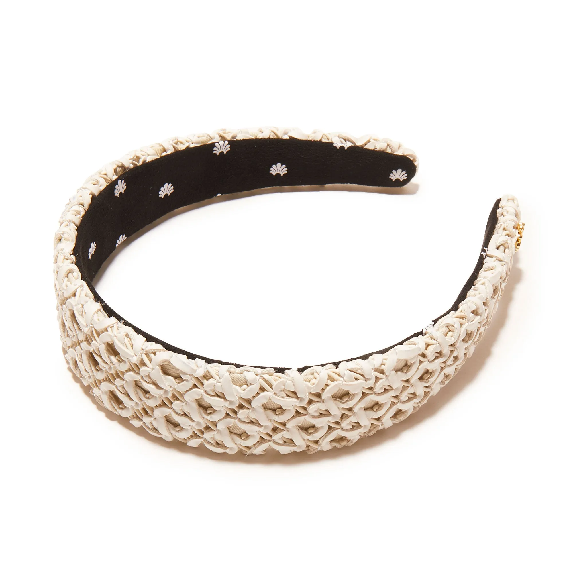 IVORY RAFFIA BESSETTE HEADBAND sold by Lele Sadoughi