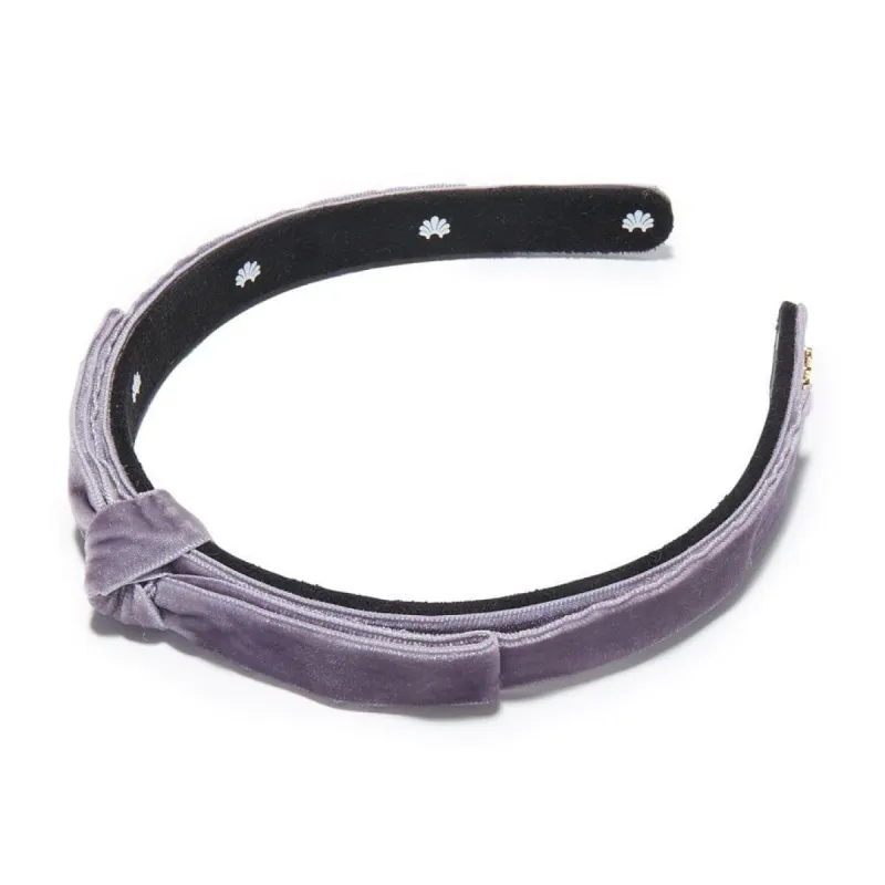 EARL GREY BARDOT VELVET RIBBON HEADBAND sold by Lele Sadoughi