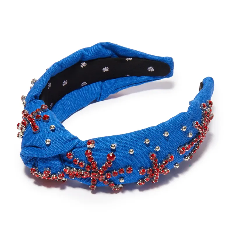 AMERICANA CRYSTAL FIREWORK KNOTTED HEADBAND sold by Lele Sadoughi