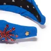 AMERICANA CRYSTAL FIREWORK KNOTTED HEADBAND sold by Lele Sadoughi