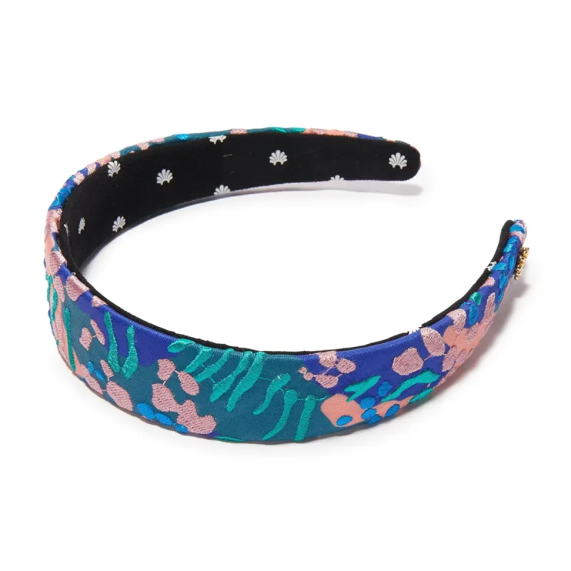 SEA REEF EMBROIDERED BESSETTE HEADBAND made by Lele Sadoughi