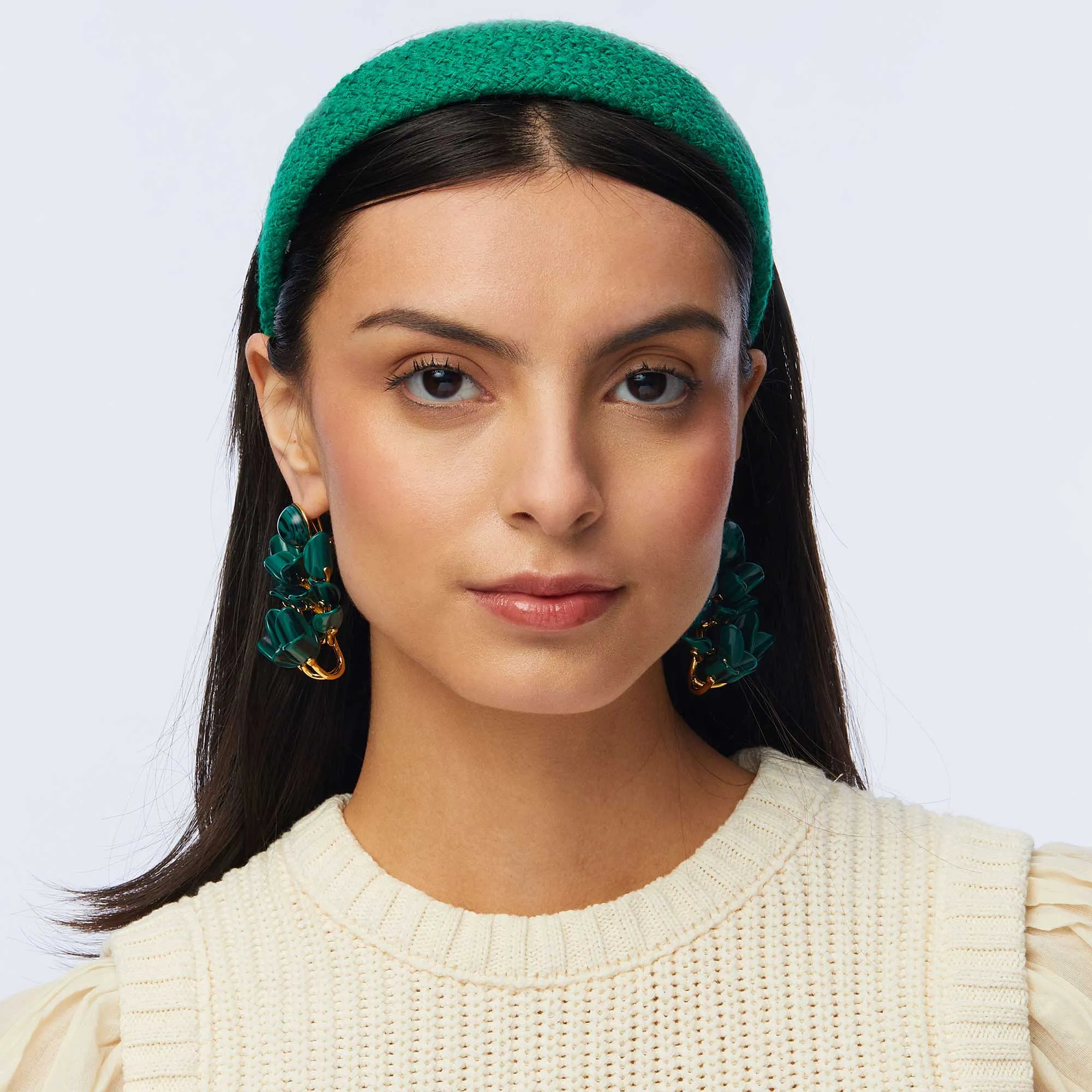 LEAF GREEN BOUCLE BESSETTE HEADBAND sold by Lele Sadoughi product image thumbnail 2