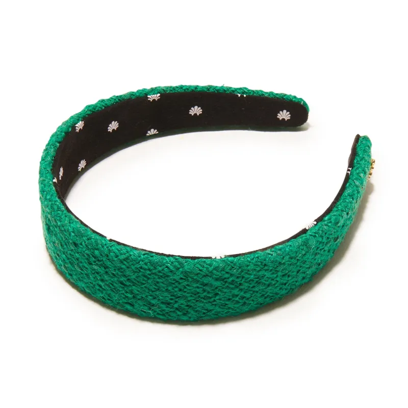 LEAF GREEN BOUCLE BESSETTE HEADBAND sold by Lele Sadoughi