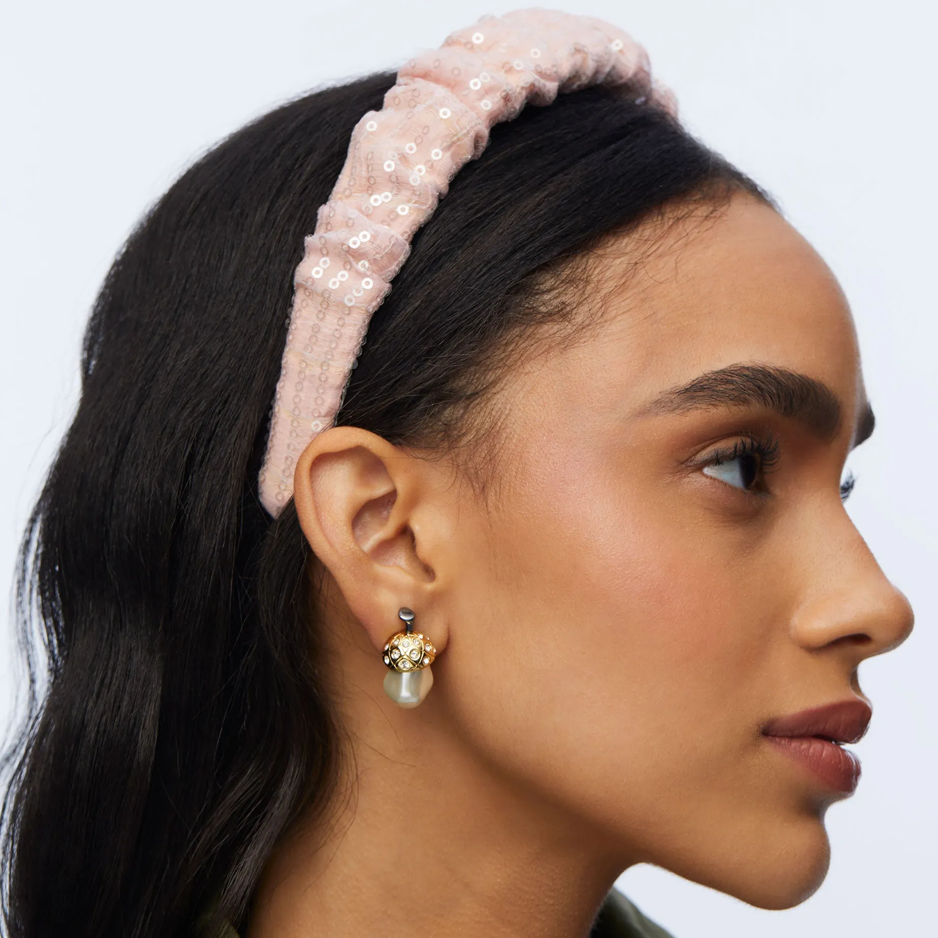 BLUSH SEQUIN KELLY HEADBAND sold by Lele Sadoughi product image thumbnail 2