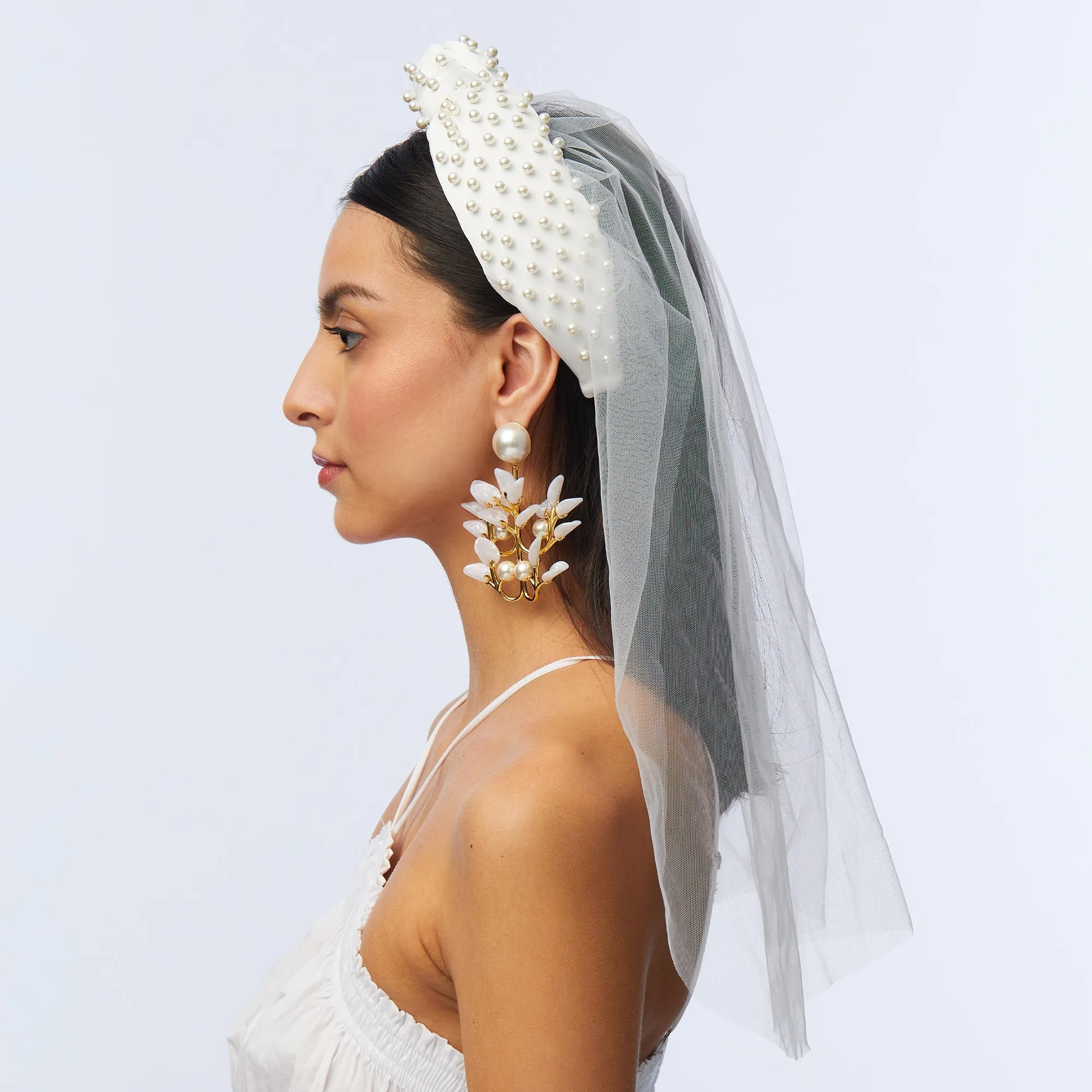 IVORY VEIL HEADBAND sold by Lele Sadoughi product image thumbnail 3