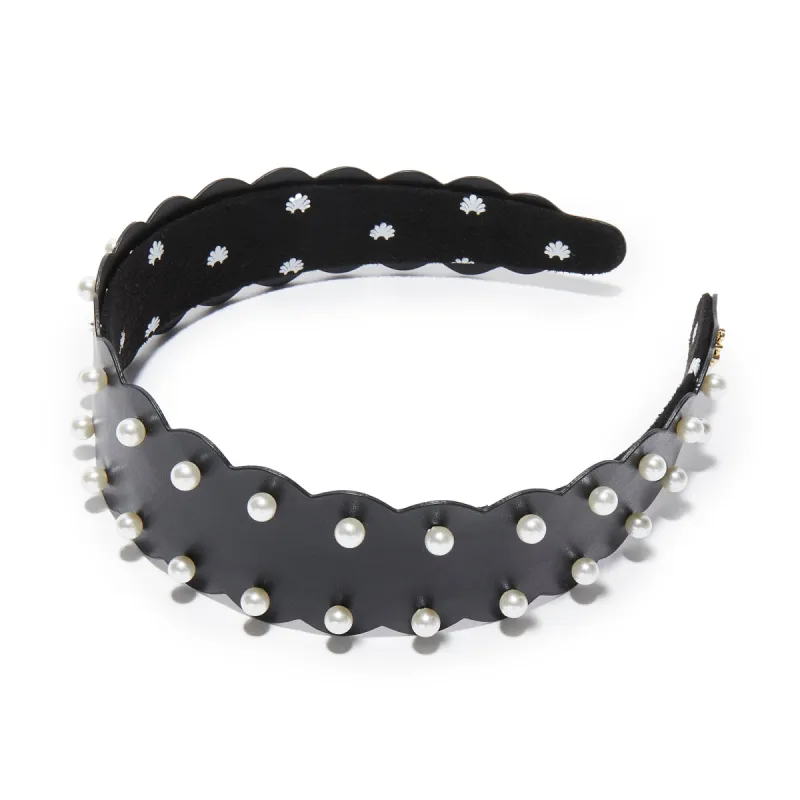 JET FAUX LEATHER WAVY BESSETTE HEADBAND sold by Lele Sadoughi