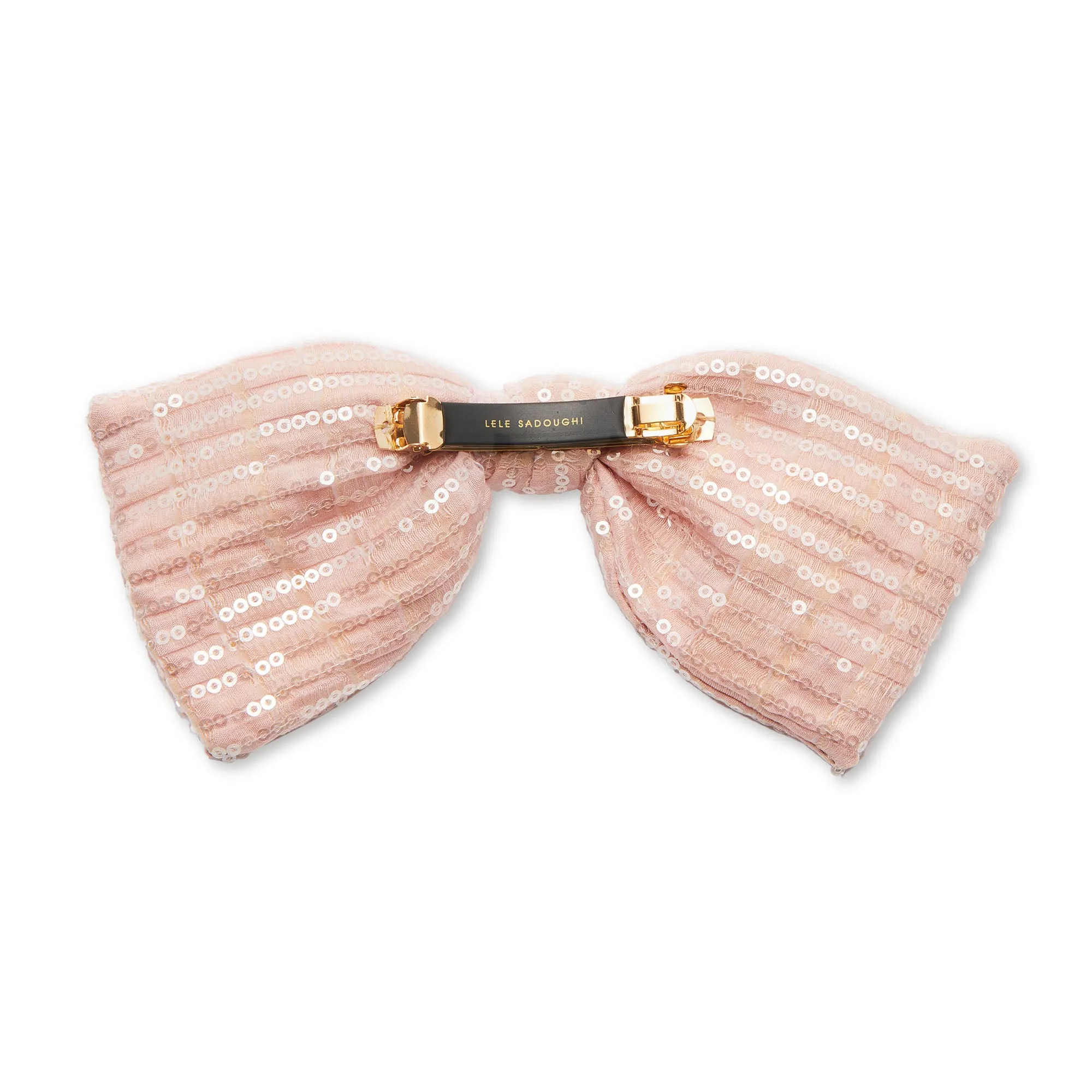 BLUSH PALOMA SEQUIN BOW BARRETTE sold by Lele Sadoughi product image thumbnail 3