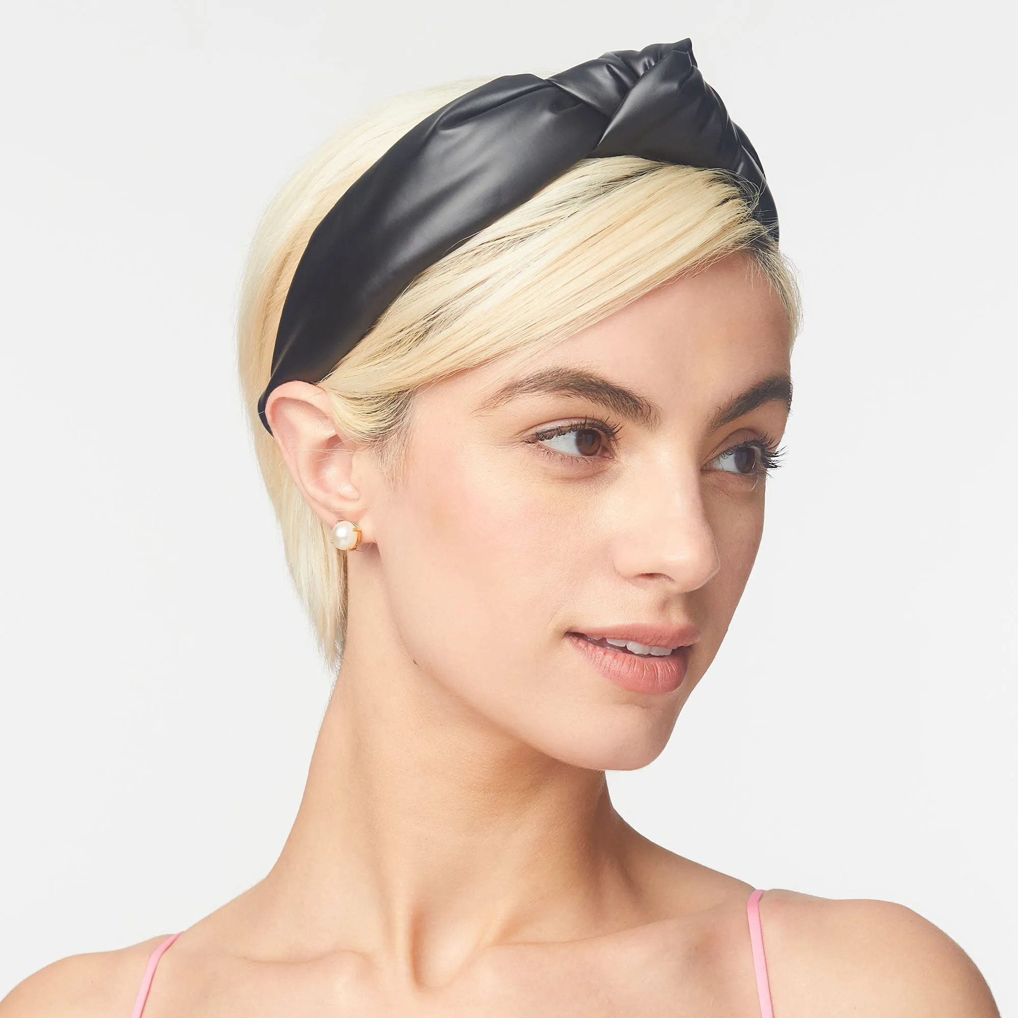 BLACK FAUX LEATHER HEADBAND sold by Lele Sadoughi product image thumbnail 3