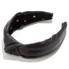 BLACK FAUX LEATHER HEADBAND sold by Lele Sadoughi