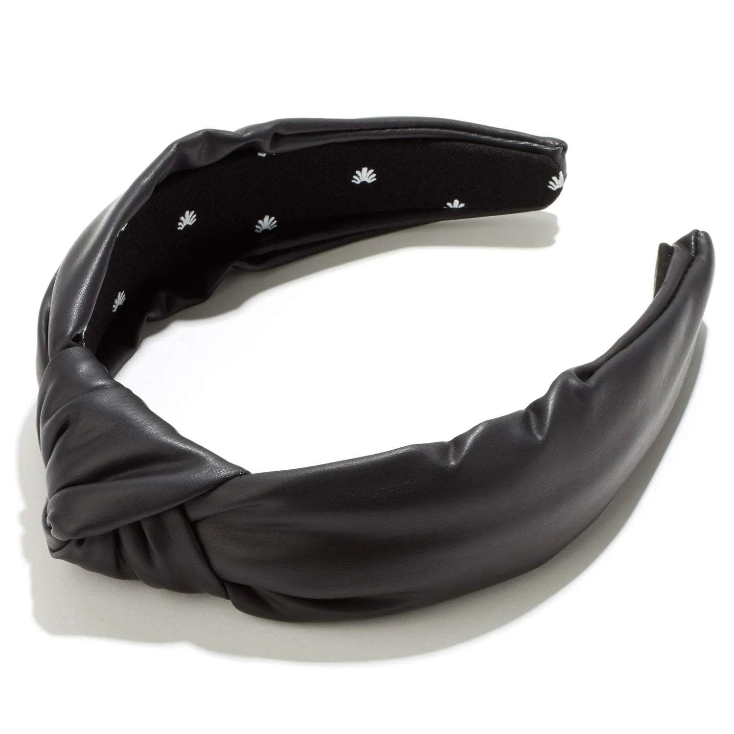 BLACK FAUX LEATHER HEADBAND sold by Lele Sadoughi