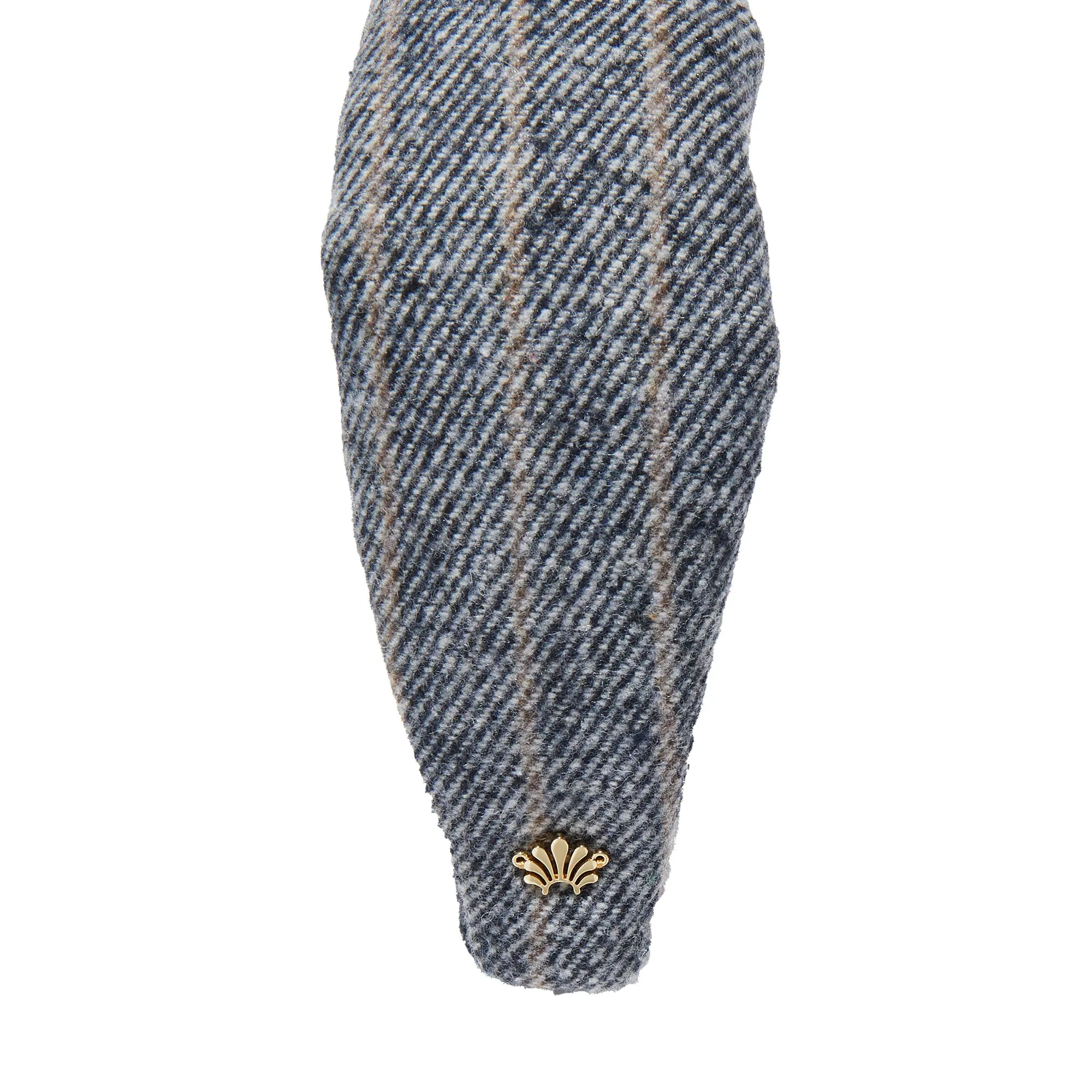 CHARCOAL TWILL TWEED KNOTTED HEADBAND sold by Lele Sadoughi product image thumbnail 4