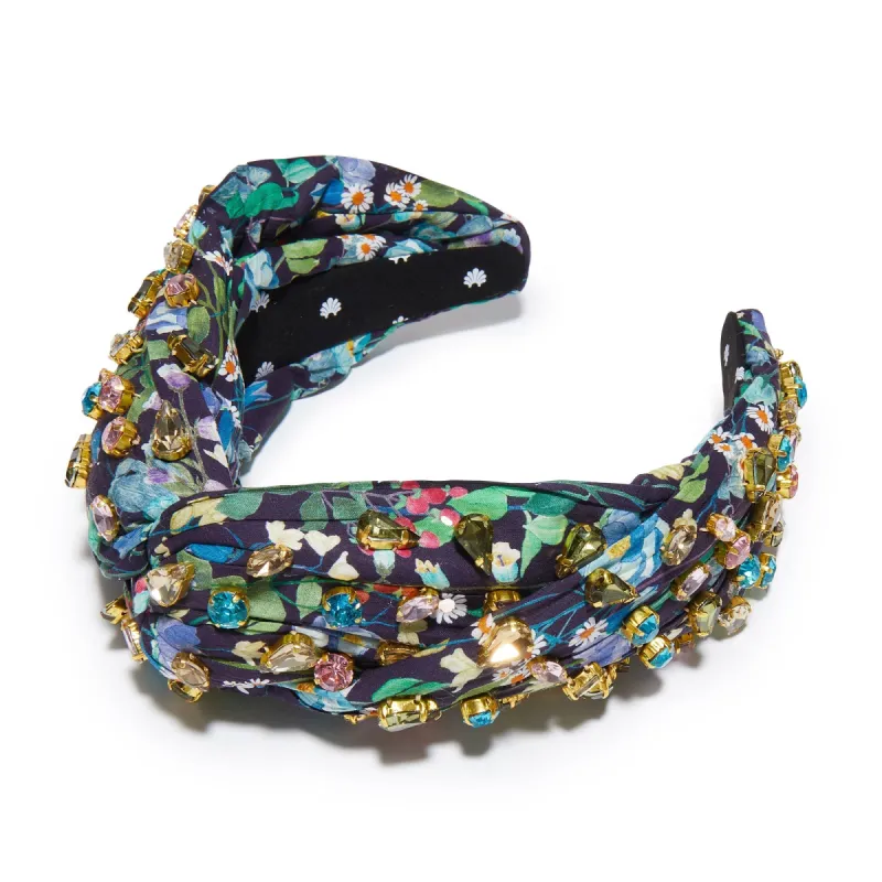 MIDNIGHT FAIRYTALE FOREST CANDY JEWELED GRETA HEADBAND sold by Lele Sadoughi