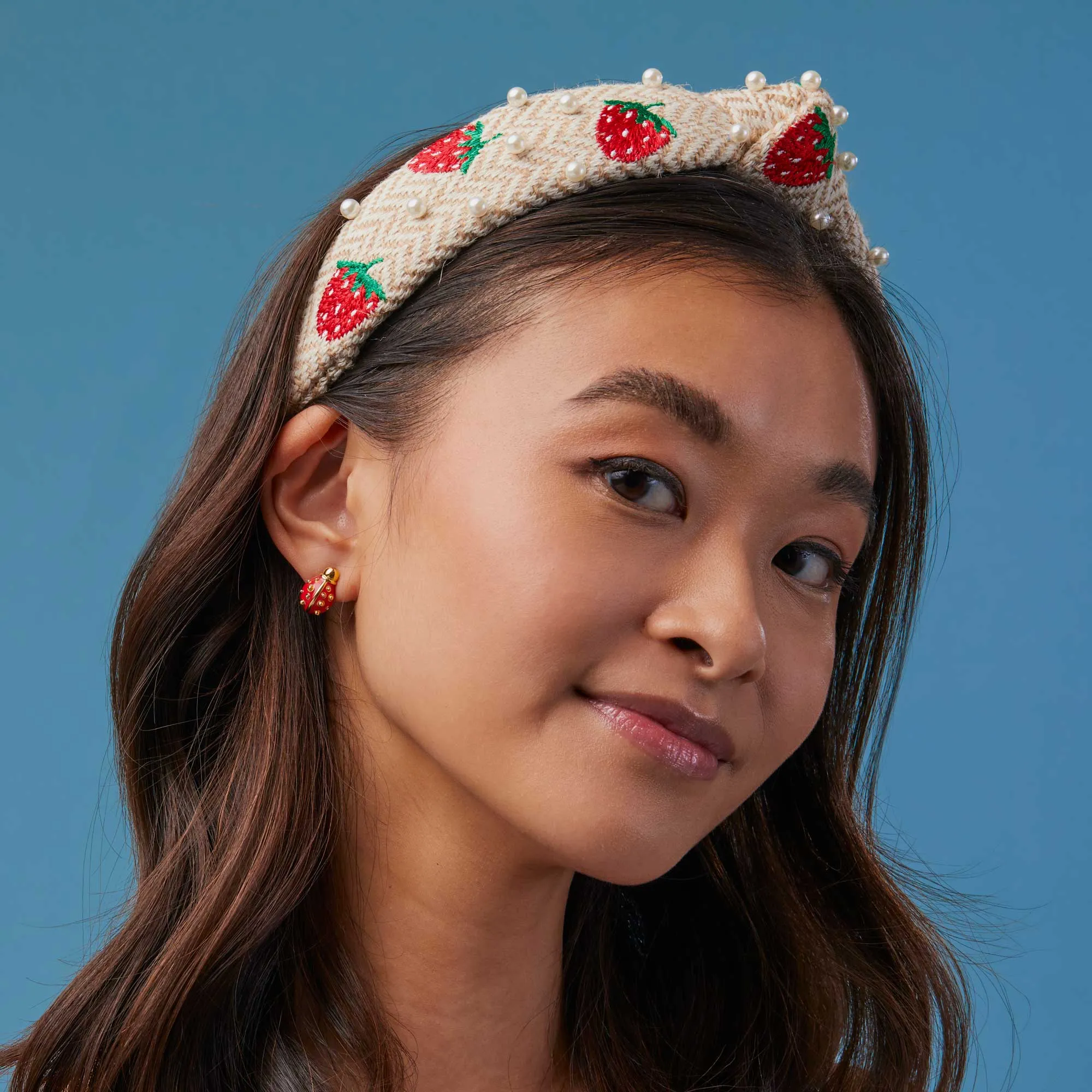 STRAWBERRY SHORTCAKE PEARL SLIM KNOTTED HEADBAND sold by Lele Sadoughi product image thumbnail 2